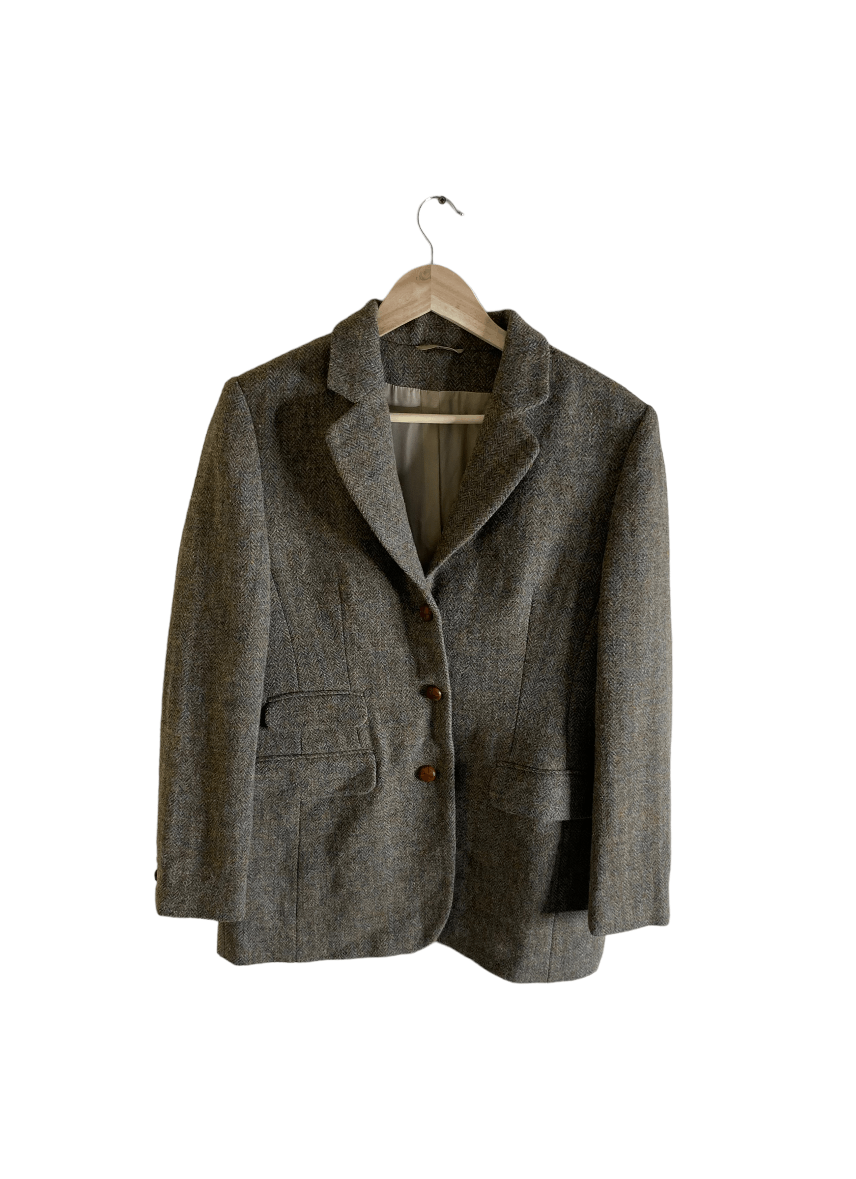 Harris Tweed × Vintage 80s' Harris tweed checkered vintage blazer, size S Size 42R - 1 Thumbnail