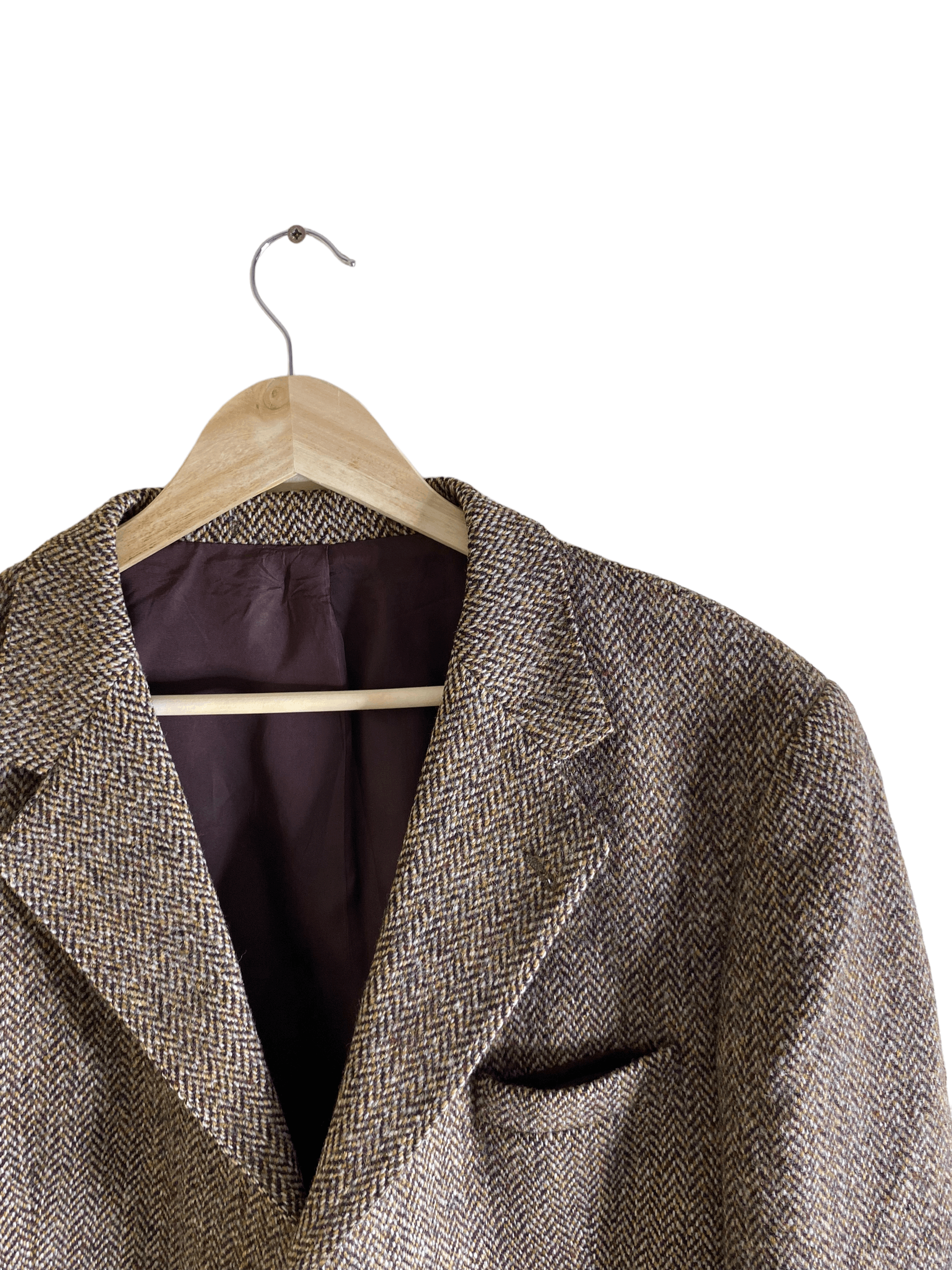 Harris Tweed × Vintage 80s' harris tweed vintage checkered blazer, size XL Size 52R - 3 Thumbnail
