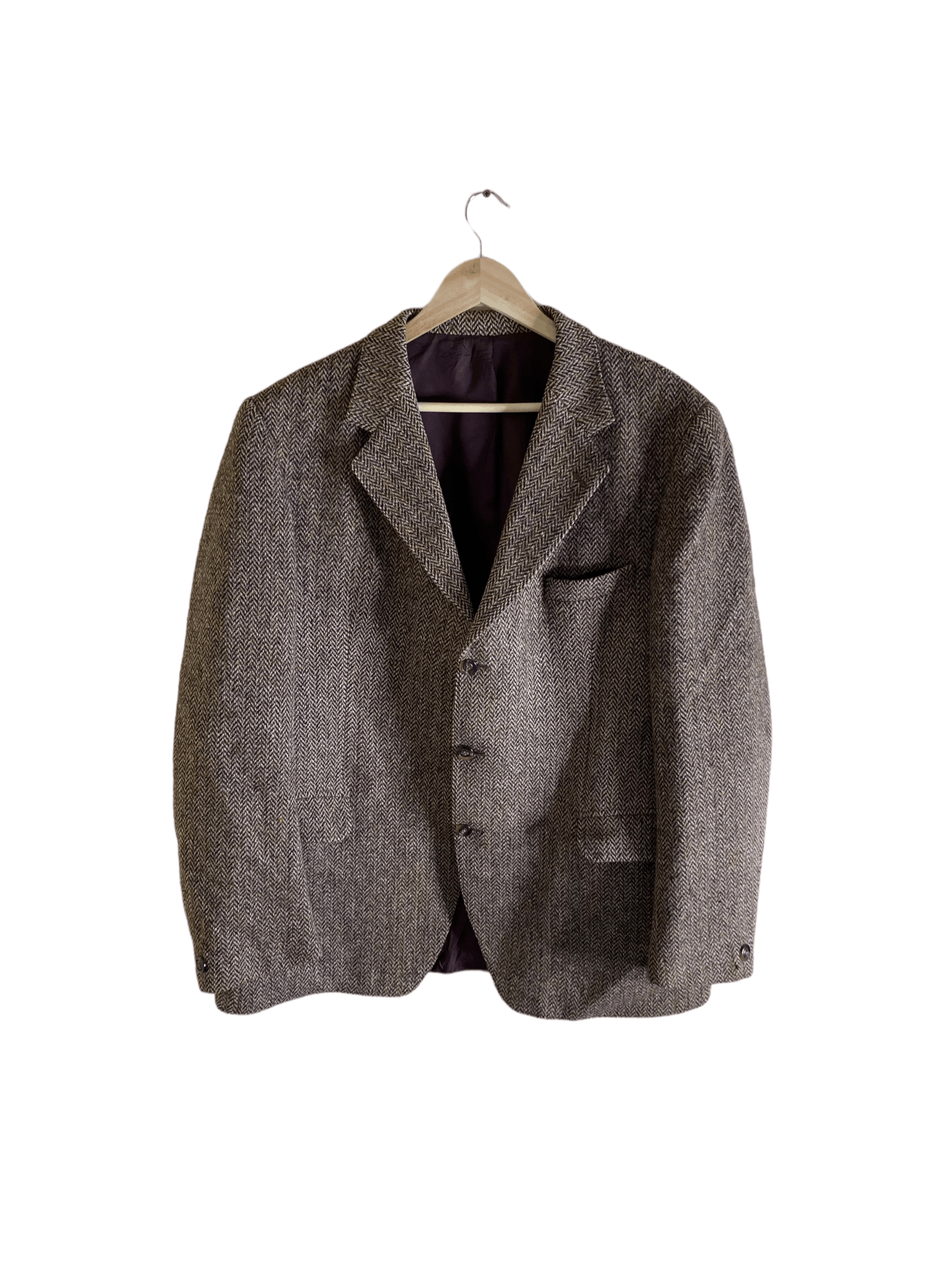 Harris Tweed × Vintage 80s' harris tweed vintage checkered blazer, size XL Size 52R - 1 Thumbnail