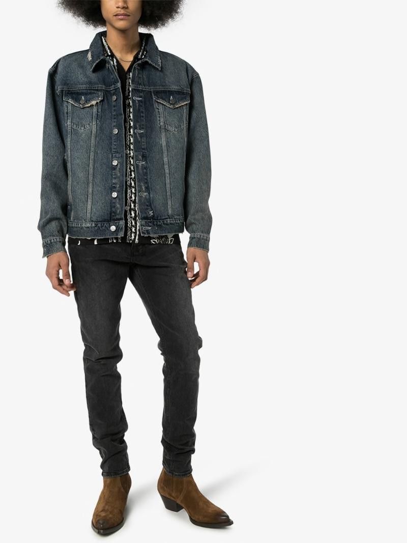 Ksubi Distressed Denim Jacket Size US XXL / EU 58 / 5 - 5 Thumbnail