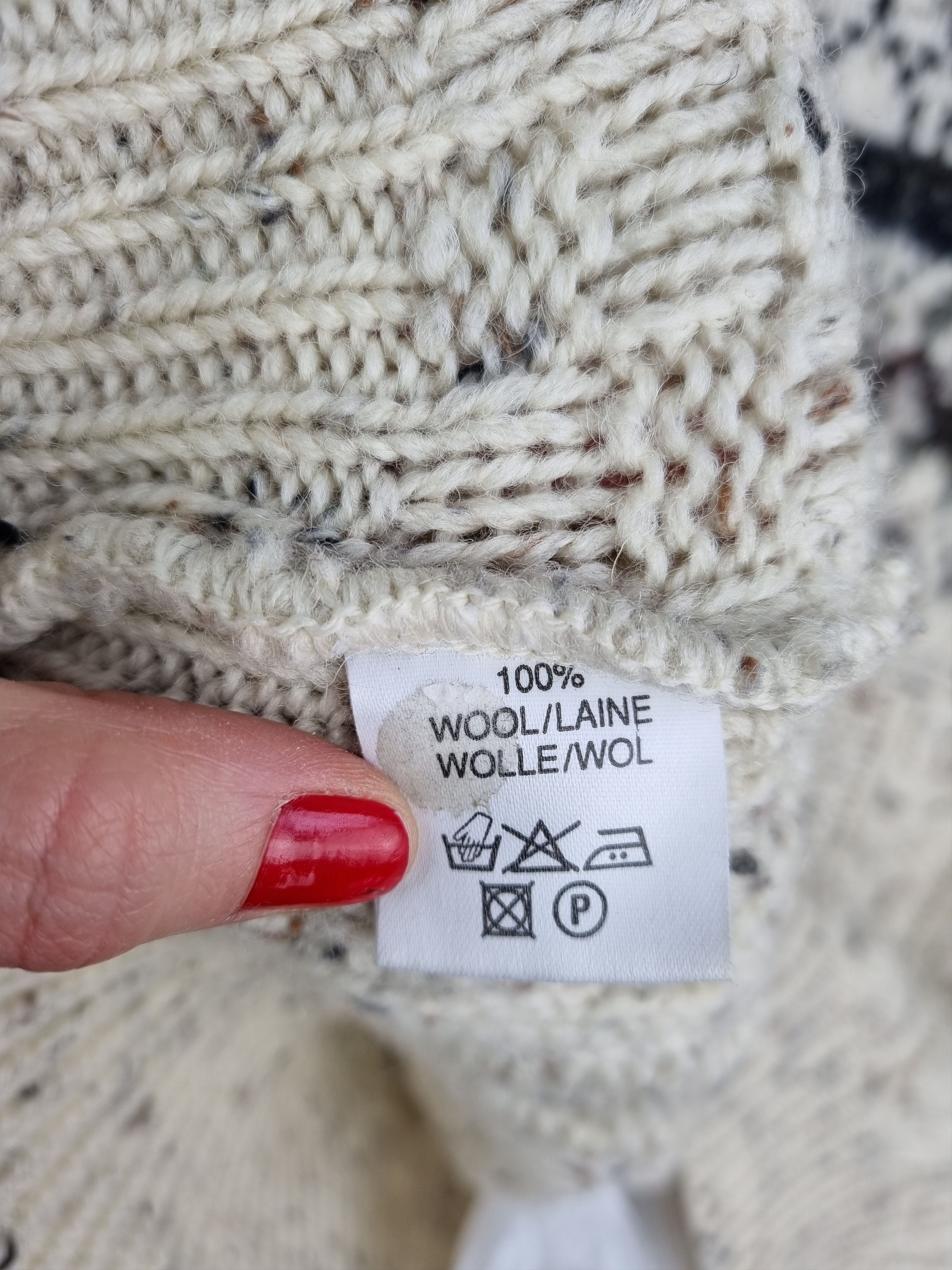 Aran Crafts × Barbour 80s Wool Sweater Aran Crafts Fisherman Cable Knitwear Size US L / EU 52-54 / 3 - 14 Thumbnail