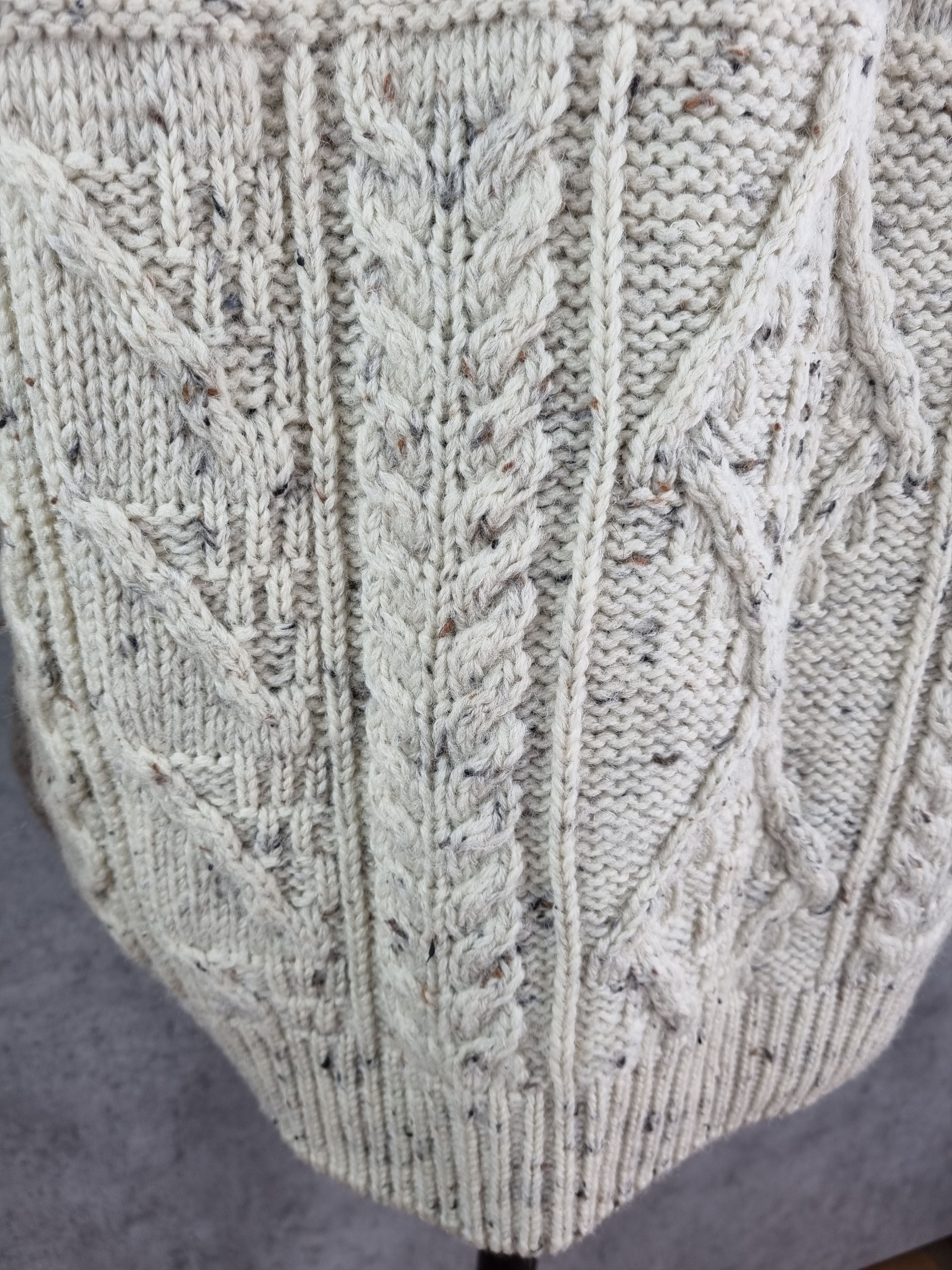 Aran Crafts × Barbour 80s Wool Sweater Aran Crafts Fisherman Cable Knitwear Size US L / EU 52-54 / 3 - 16 Thumbnail