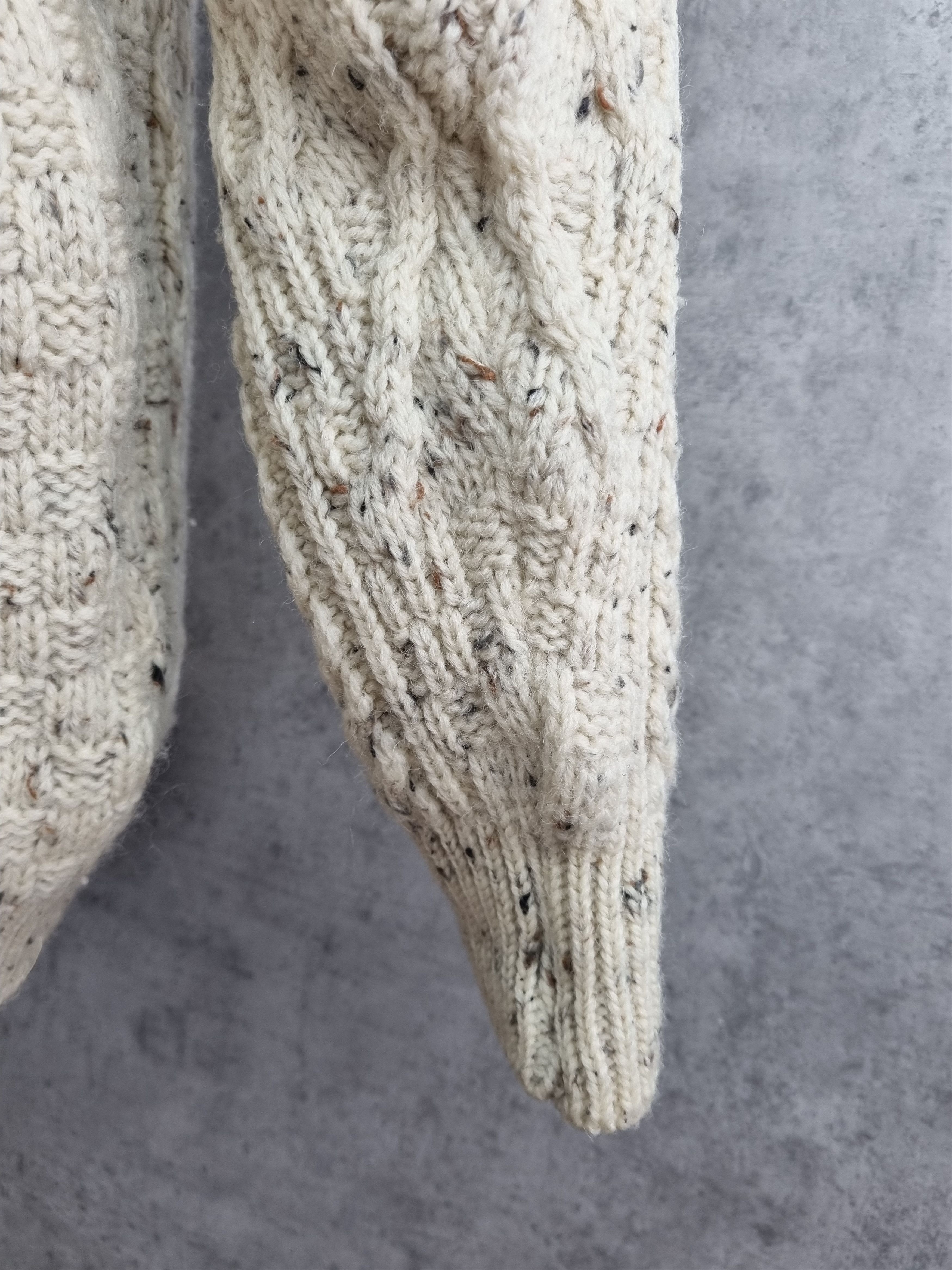 Aran Crafts × Barbour 80s Wool Sweater Aran Crafts Fisherman Cable Knitwear Size US L / EU 52-54 / 3 - 11 Thumbnail