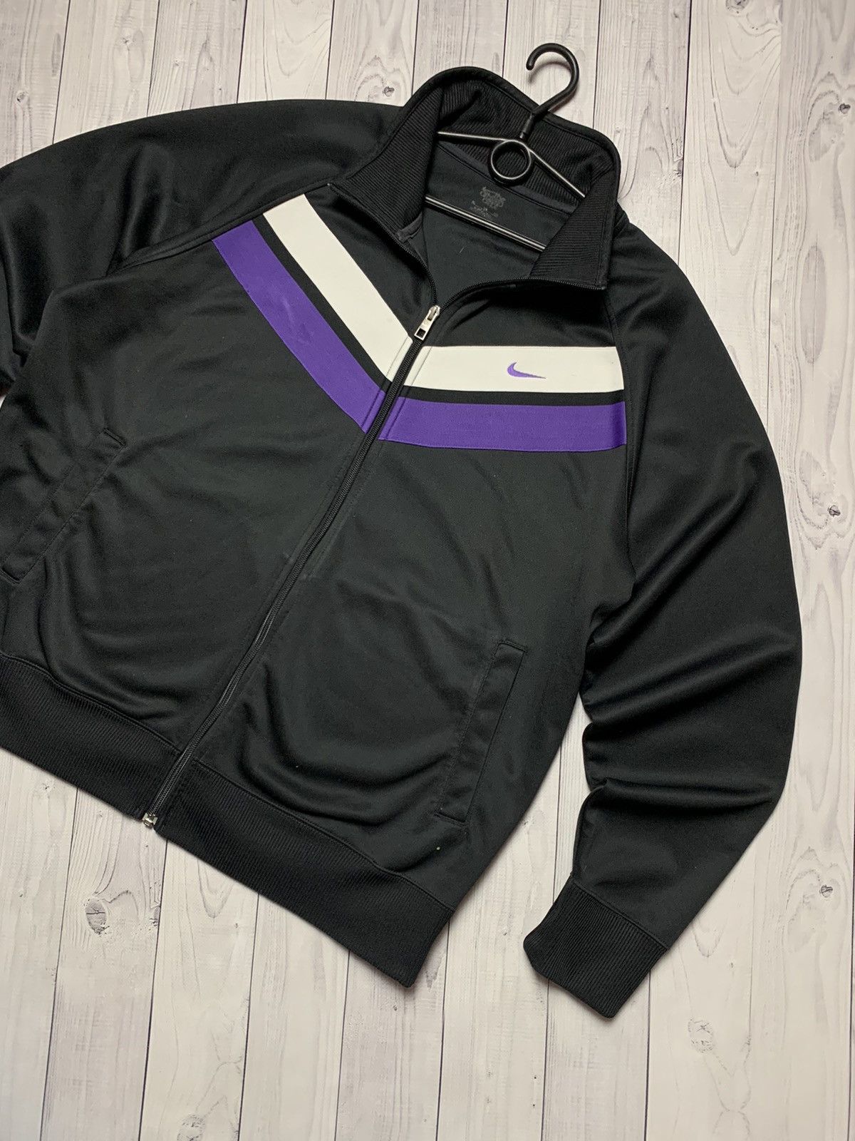 Nike × Vintage Vintage Nike track jacket logo striped size XL Size US XL / EU 56 / 4 - 2 Thumbnail