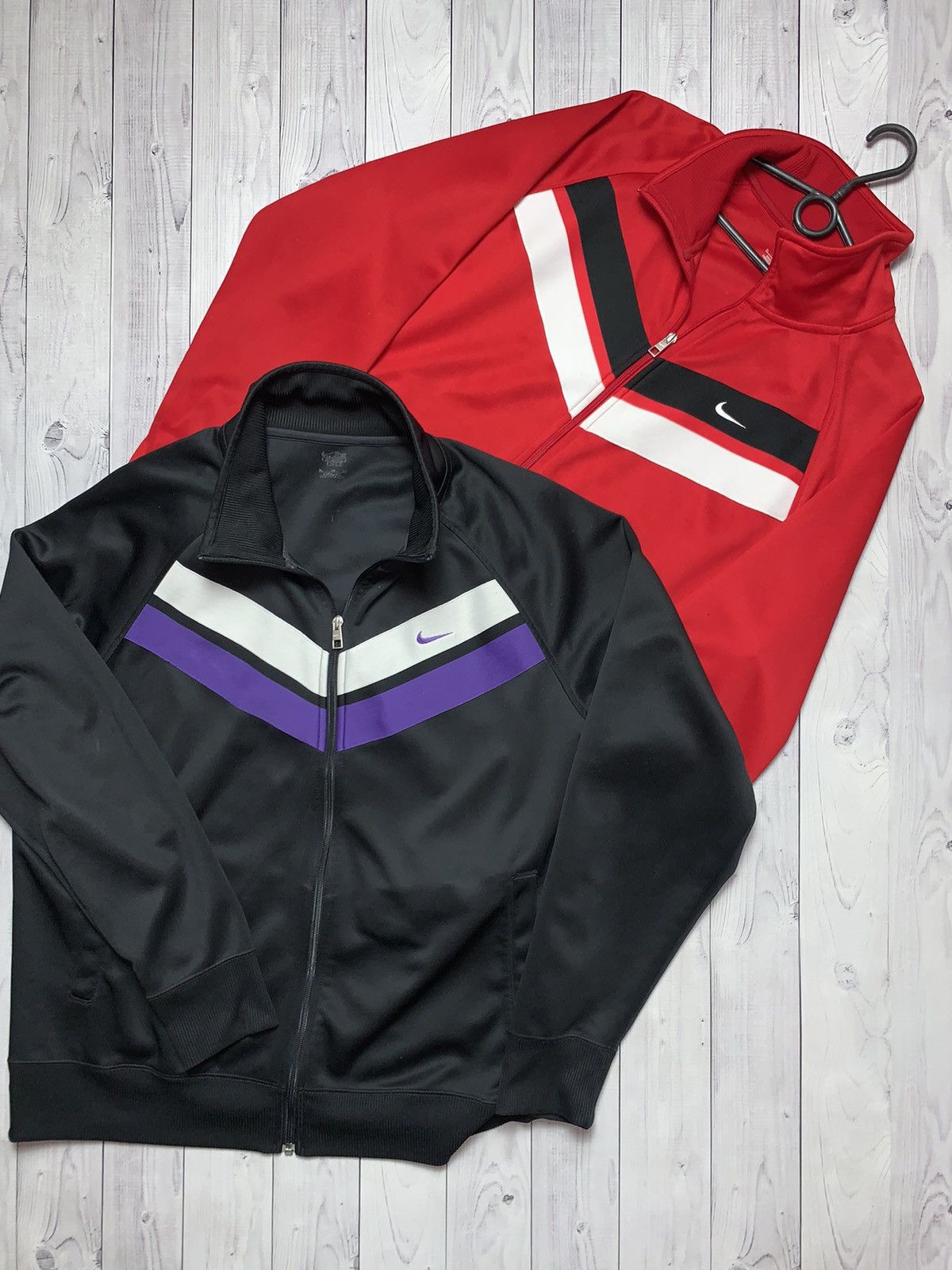 Nike × Vintage Vintage Nike track jacket logo striped size XL Size US XL / EU 56 / 4 - 6 Thumbnail
