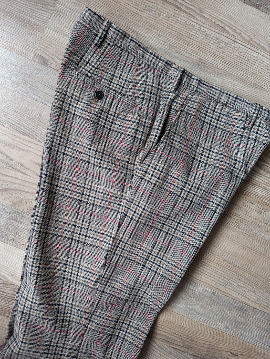 Vintage Vintage Plaid Checked Slacks Wide Leg Pants Retro 31 Size US 31 - 6 Thumbnail
