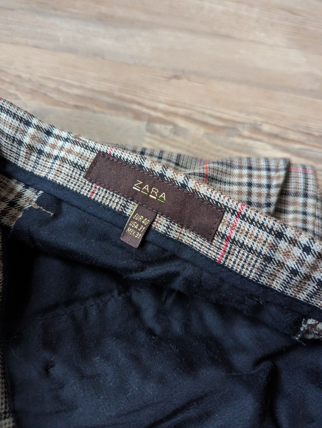 Vintage Vintage Plaid Checked Slacks Wide Leg Pants Retro 31 Size US 31 - 7 Thumbnail