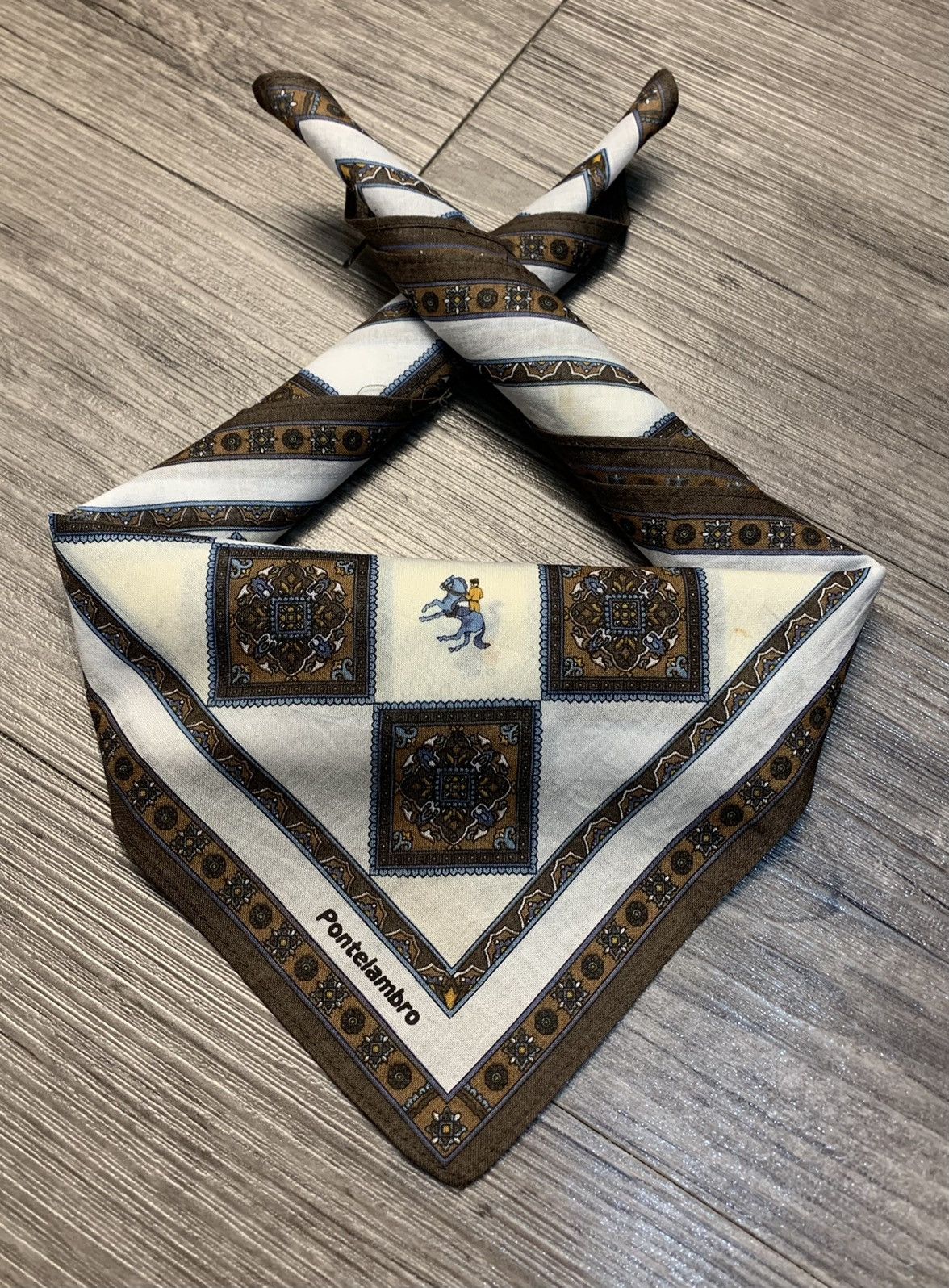 Vintage Pontelambro Handkerchief Neckerchief Pocketsquares Size ONE SIZE - 1 Thumbnail