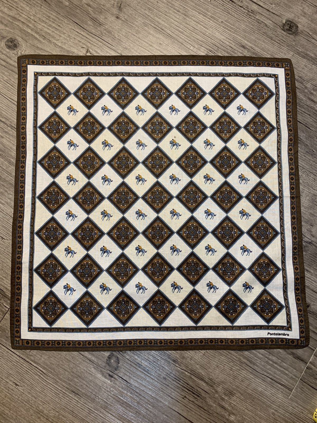 Vintage Pontelambro Handkerchief Neckerchief Pocketsquares Size ONE SIZE - 2 Thumbnail