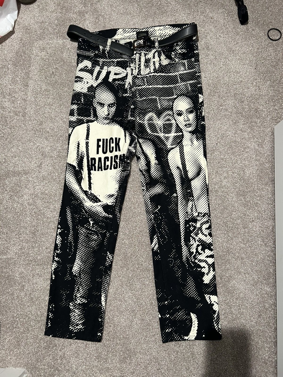 Supreme x Jean Paul Gaultier “Fuck Racism” Jeans - SS19