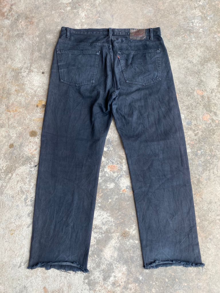 Levi's Vintage Clothing Levi's 501 Vintage Faded Black Jeans Release Hem Size US 37 - 1 Thumbnail