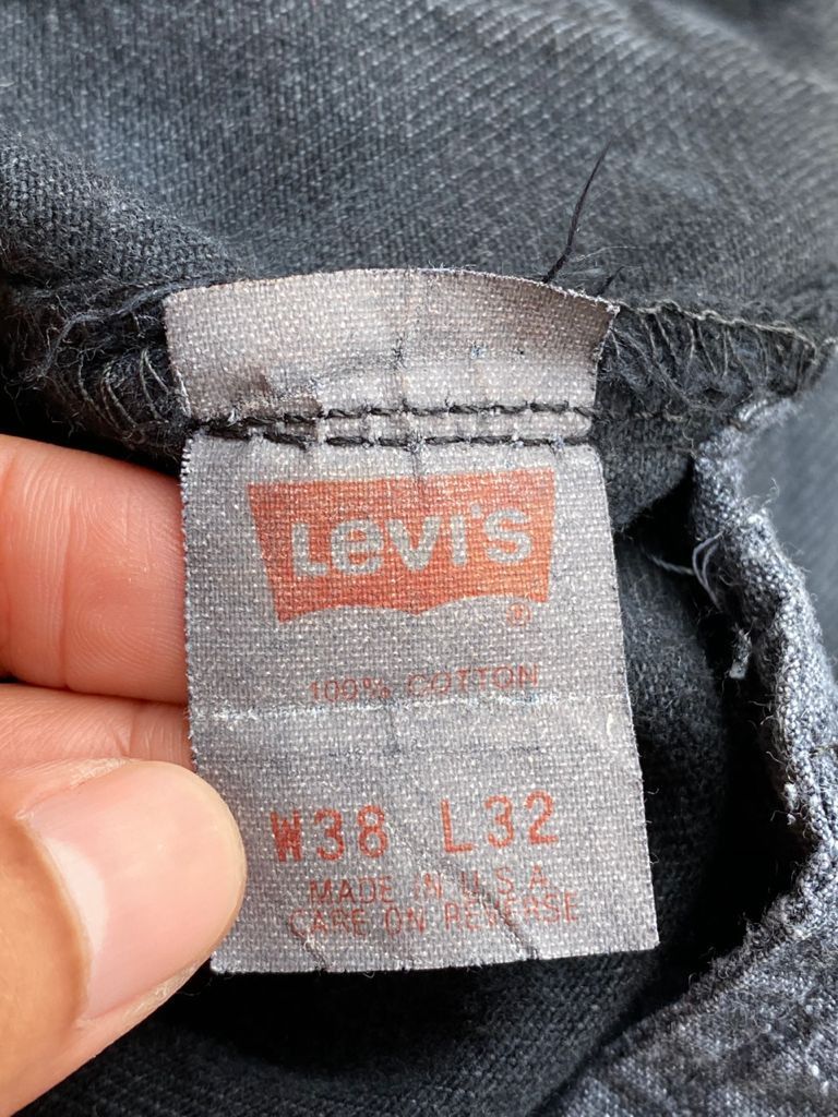 Levi's Vintage Clothing Levi's 501 Vintage Faded Black Jeans Release Hem Size US 37 - 12 Thumbnail