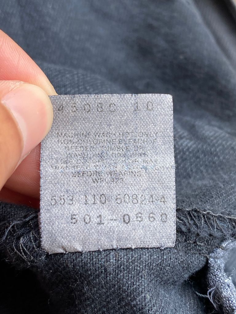 Levi's Vintage Clothing Levi's 501 Vintage Faded Black Jeans Release Hem Size US 37 - 13 Thumbnail