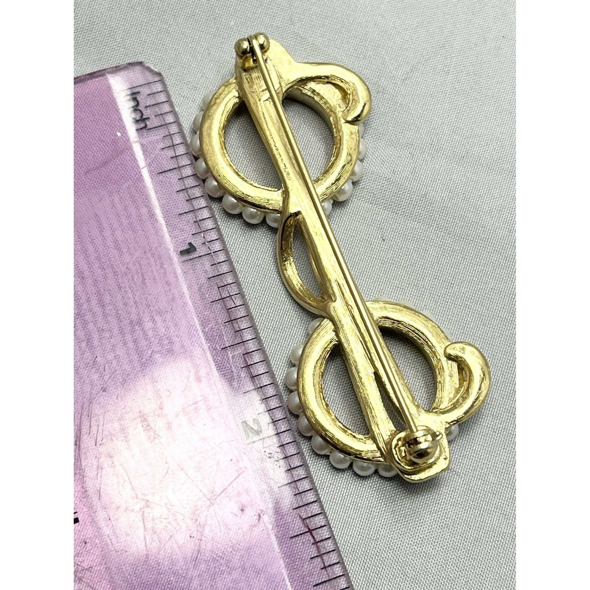 Vintage Vintage Faux Pearl Glasses Brooch Pin Size ONE SIZE - 7 Thumbnail