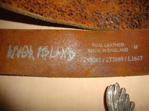 River Island × Vintage River Island leather metal eagle buckle belt Size ONE SIZE - 3 Thumbnail