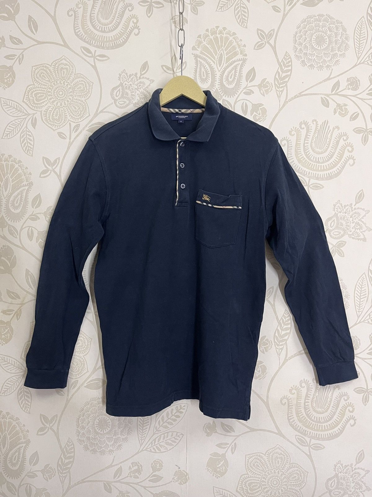 Burberry × Vintage Vintage 80s Burberry Long Sleeves Size US S / EU 44-46 / 1 - 1 Thumbnail