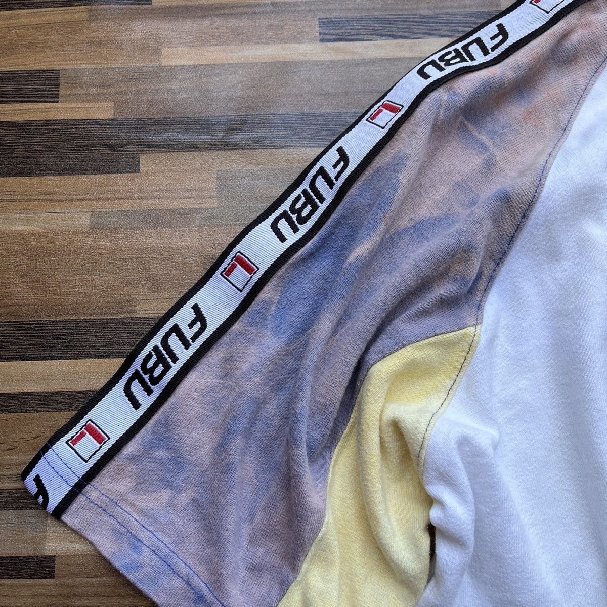 Fubu Vintage 1985 Fubu Collection Bleach Wash TShirt Made In USA Size US L / EU 52-54 / 3 - 11 Thumbnail