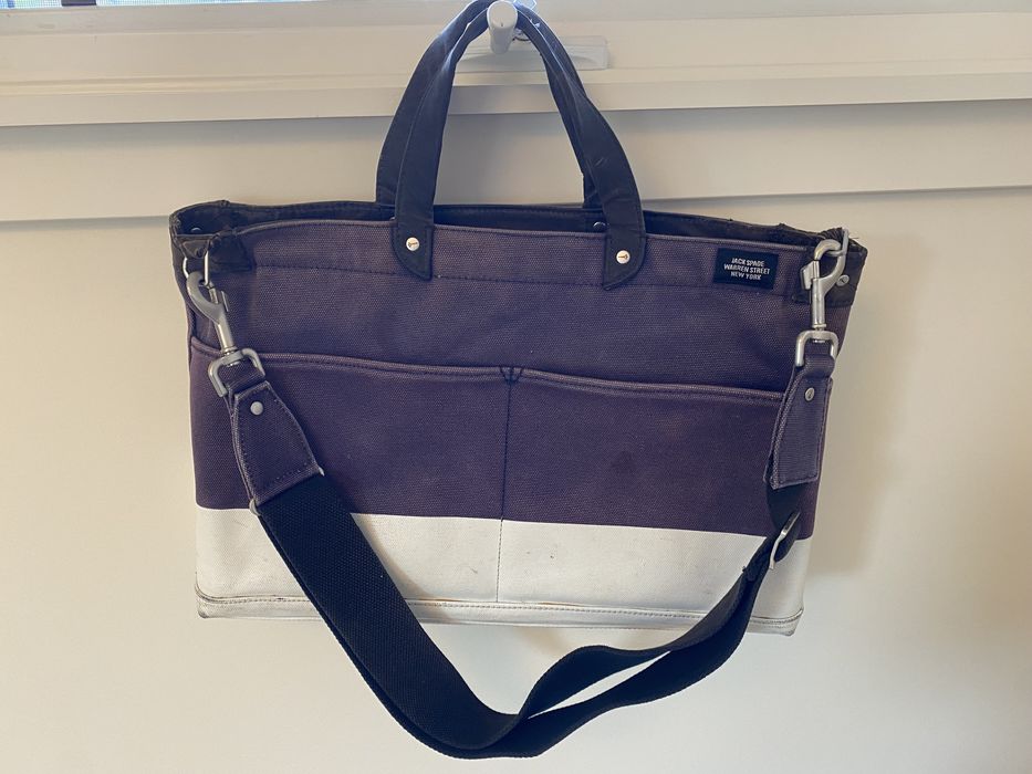 Jack Spade Jack Spade NY Wax Dipped Block Navy Blue Messenger Bag Grailed