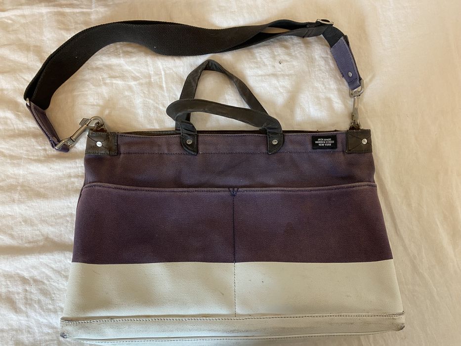 Jack Spade Jack Spade NY Wax Dipped Block Navy Blue Messenger Bag Grailed