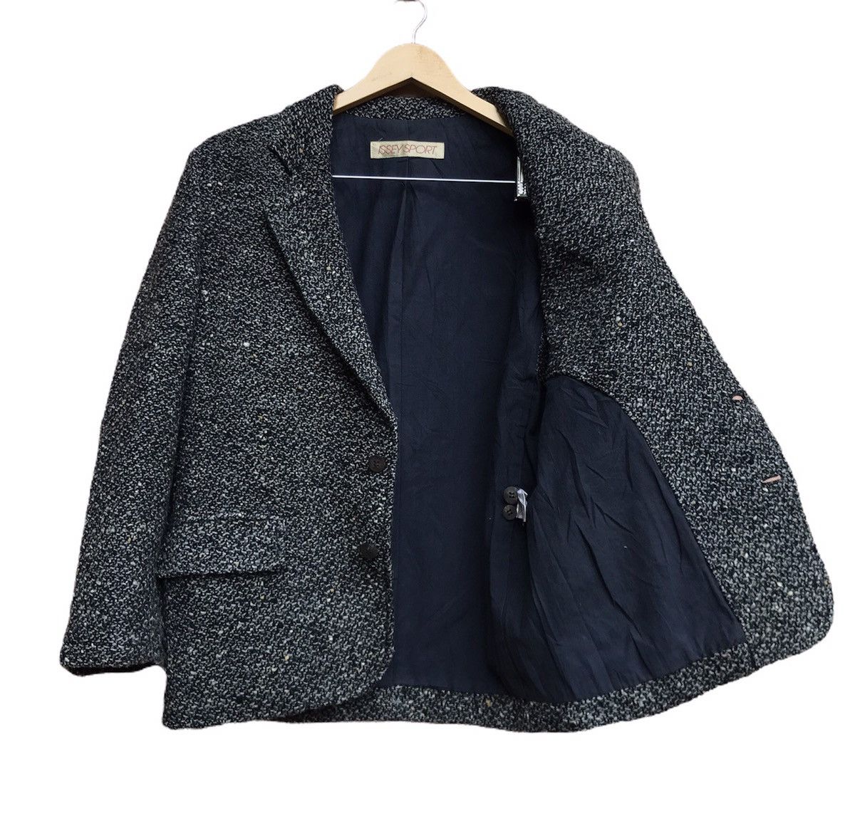 Issey Miyake 🔥80s Achieve Issey Sport Tweed Coat Jacket Size US S / EU 44-46 / 1 - 2 Thumbnail