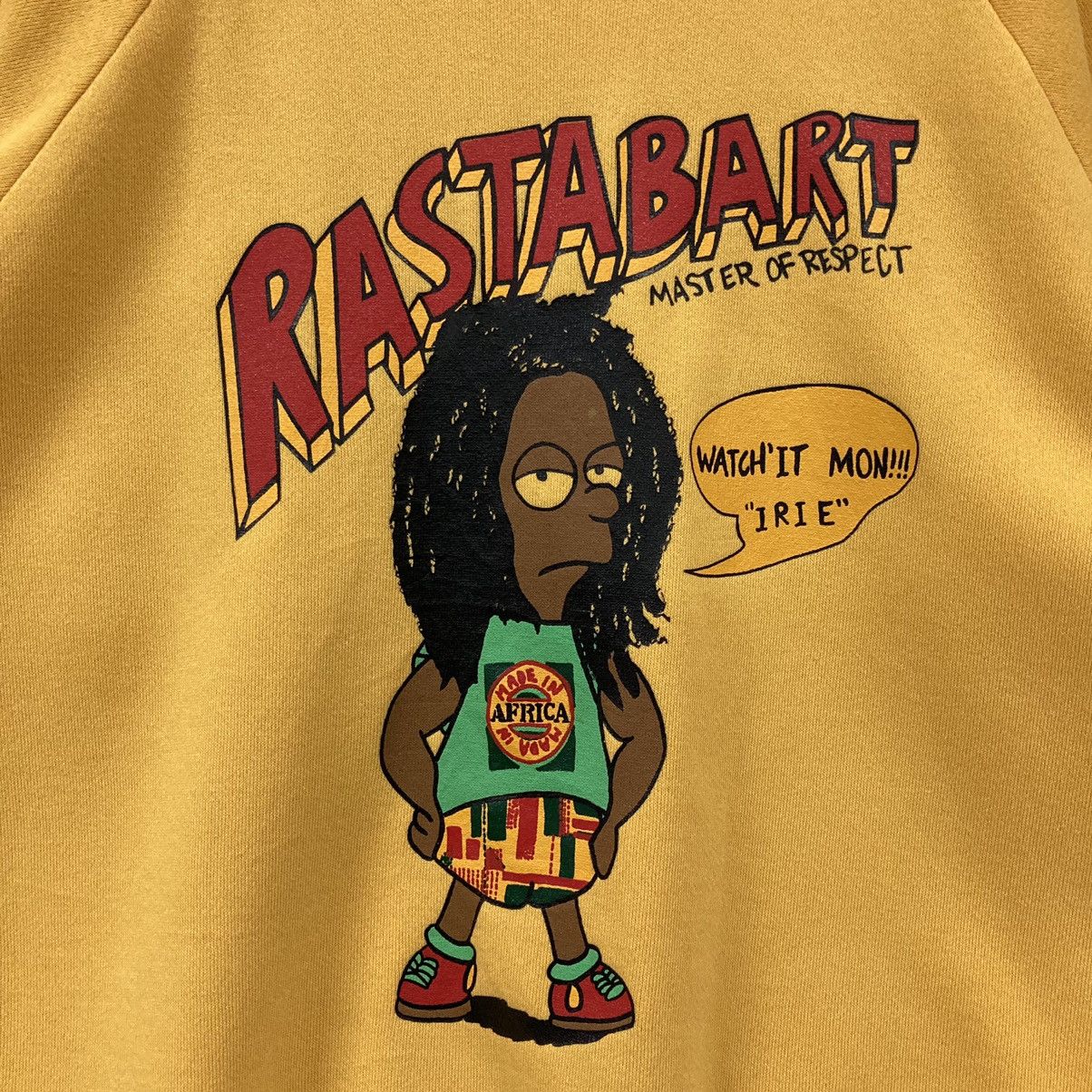 Cartoon Network × Vintage Vintage 90s Bart Simpson Rastabart Crewneck Sweatshirt Size US M / EU 48-50 / 2 - 3 Thumbnail