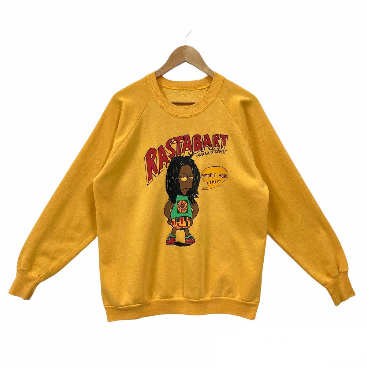 Vintage 90s Bart Simpson Rastabart Crewneck Sweatshirt