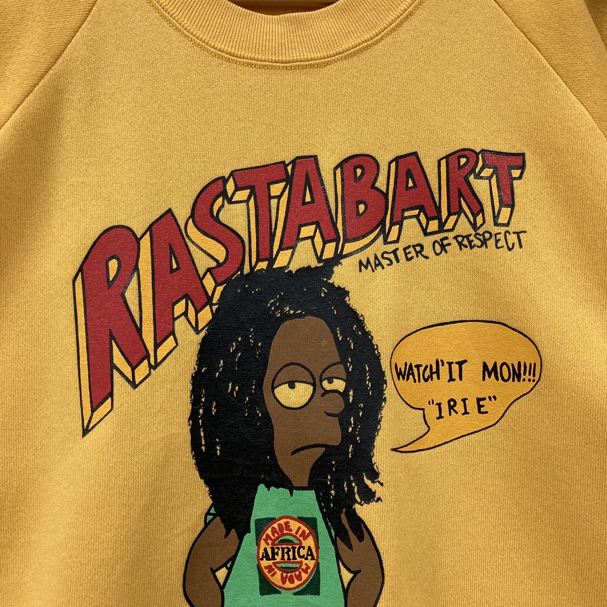 Cartoon Network × Vintage Vintage 90s Bart Simpson Rastabart Crewneck Sweatshirt Size US M / EU 48-50 / 2 - 4 Thumbnail