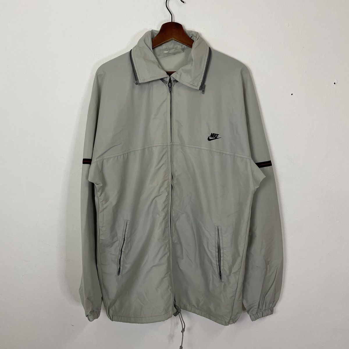 Nike Vintage 90s Nike Embroidery Small Logo Zipper Ups Sweater Size US L / EU 52-54 / 3 - 1 Thumbnail