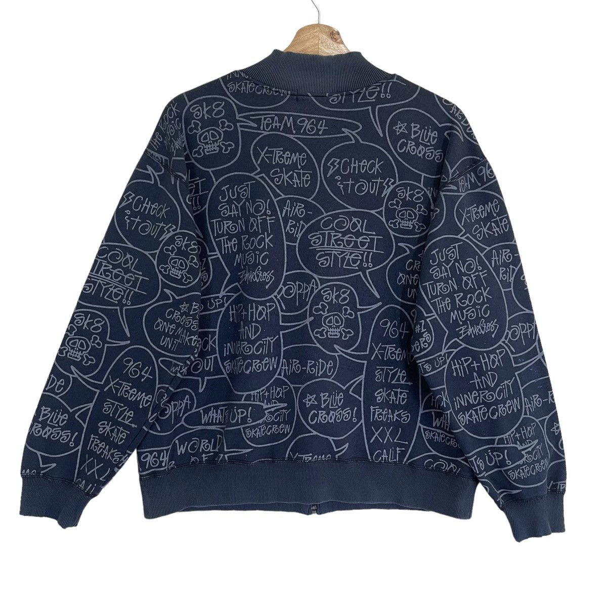Vintage Blue Cross Zipper Sweatshirt Size M Size US M / EU 48-50 / 2 - 7 Thumbnail