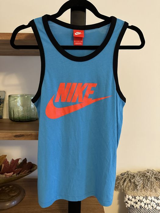 Nike ace logo tank hot sale blue