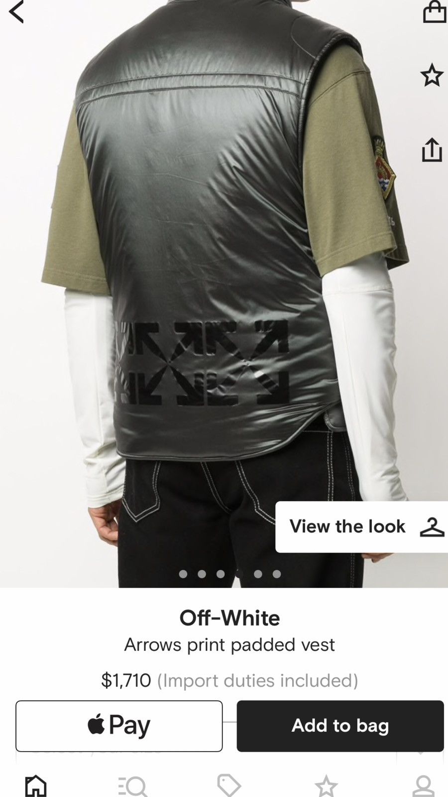 Off-White Off-White arrows print pudded vest. XL. $1710 Size US XL / EU 56 / 4 - 2 Thumbnail