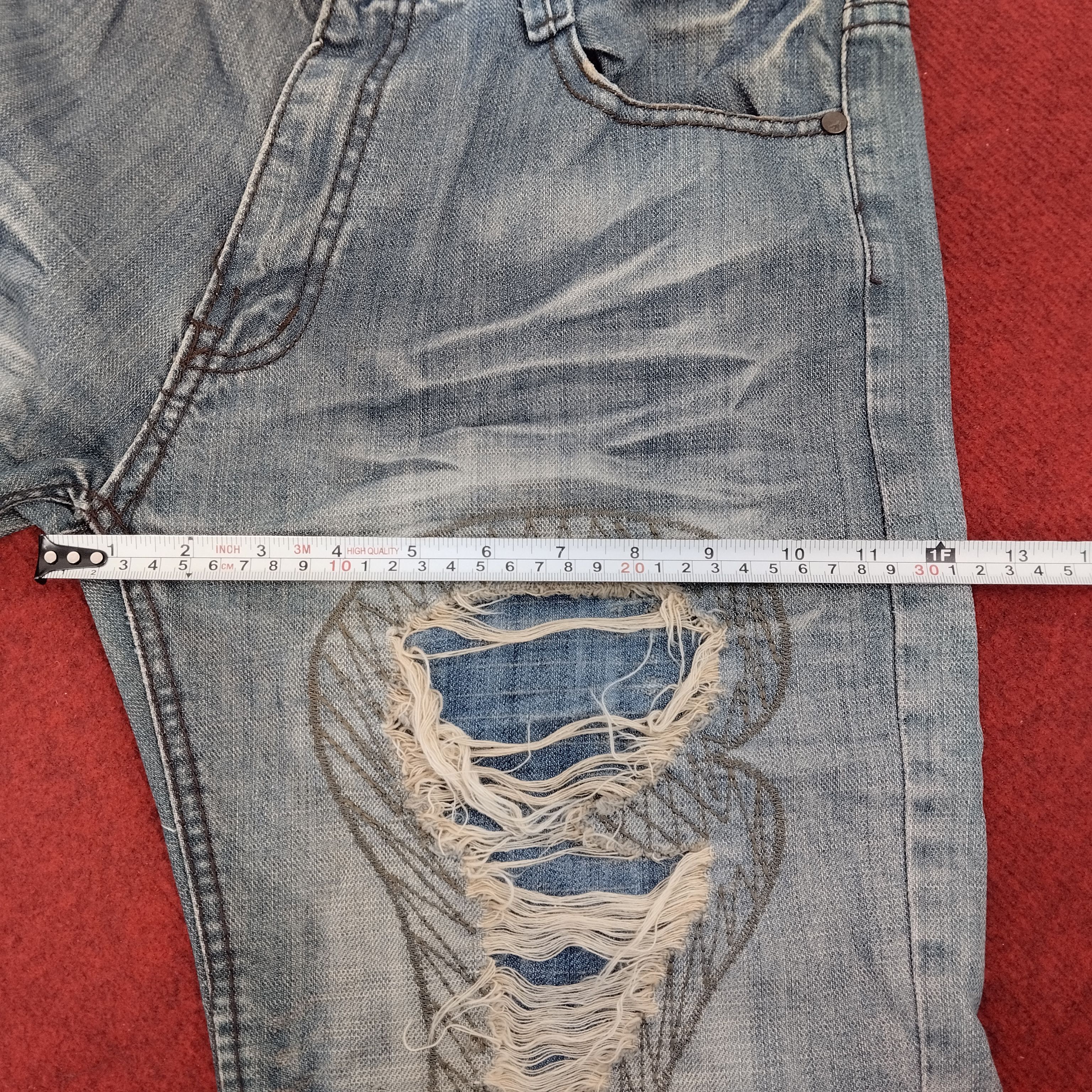 Energie × Vintage ENERGIE Distressed Japaness Fashion Style Denim Jeans Size US 35 - 14 Thumbnail