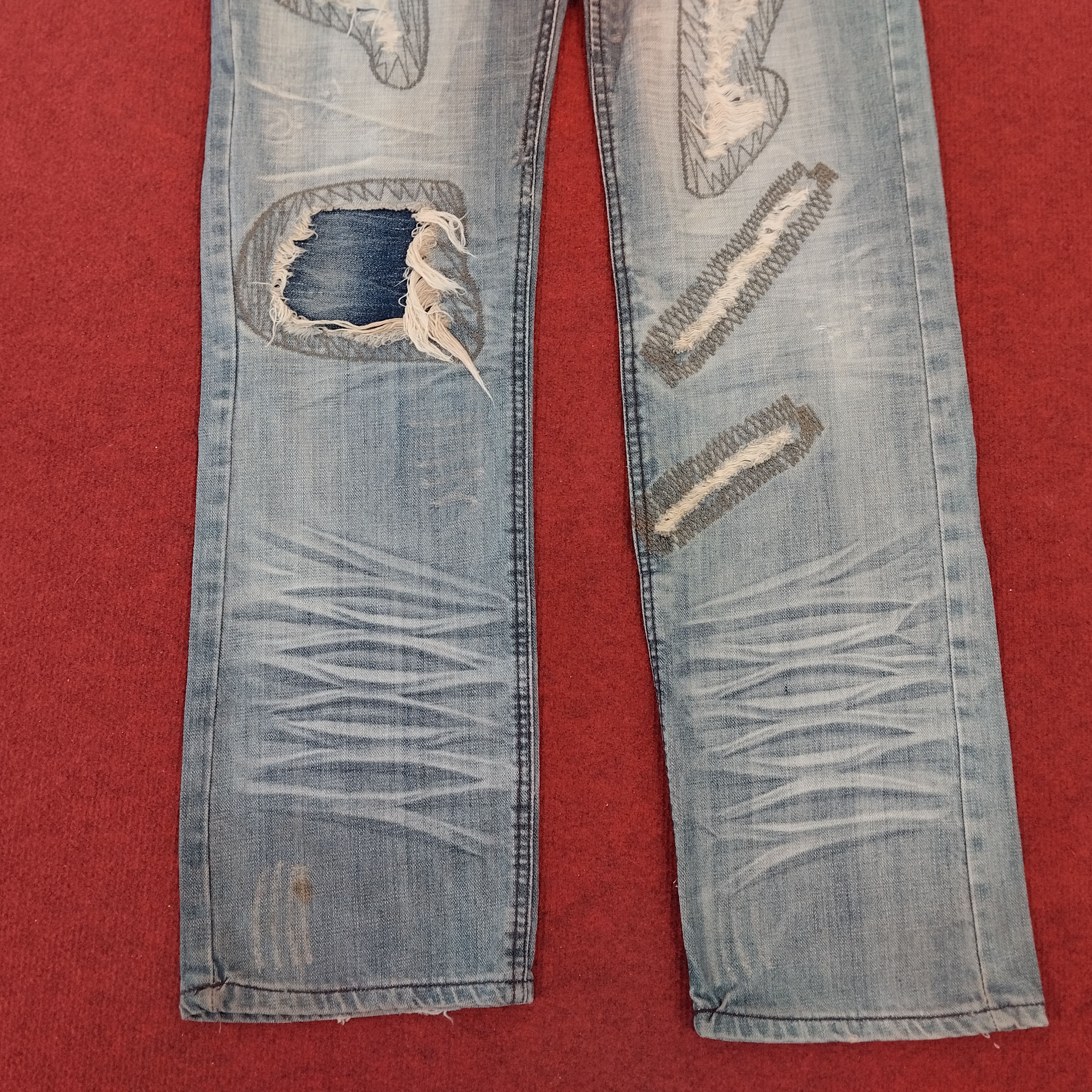 Energie × Vintage ENERGIE Distressed Japaness Fashion Style Denim Jeans Size US 35 - 3 Thumbnail