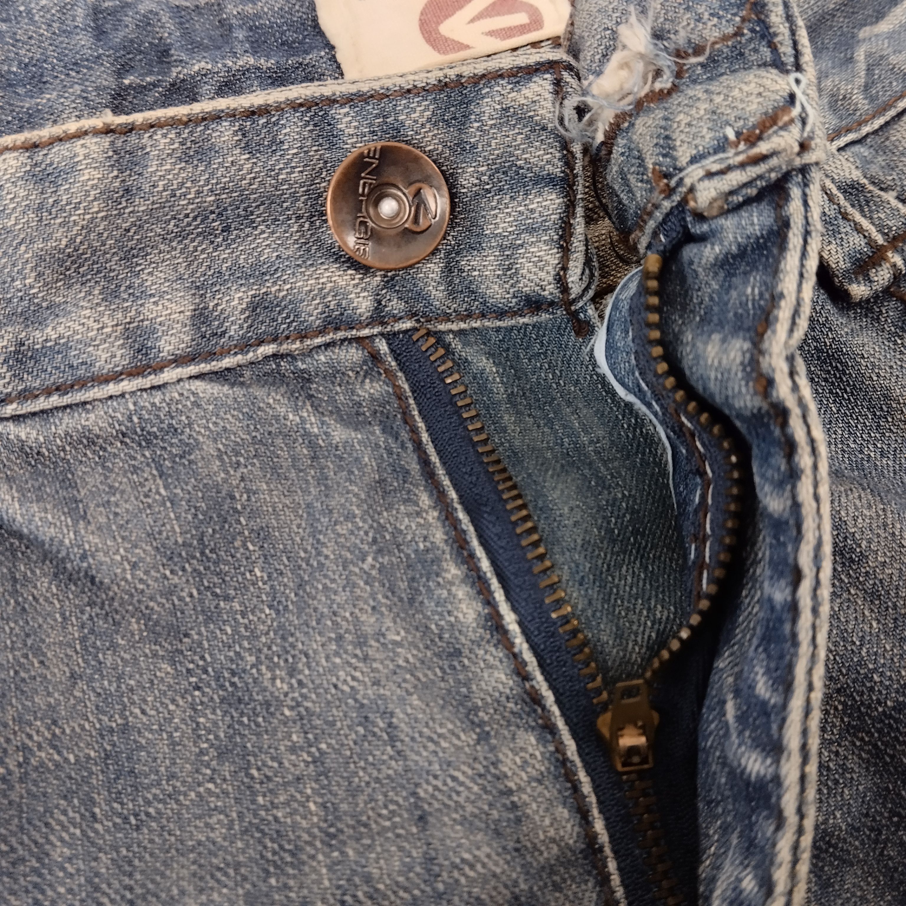 Energie × Vintage ENERGIE Distressed Japaness Fashion Style Denim Jeans Size US 35 - 8 Thumbnail