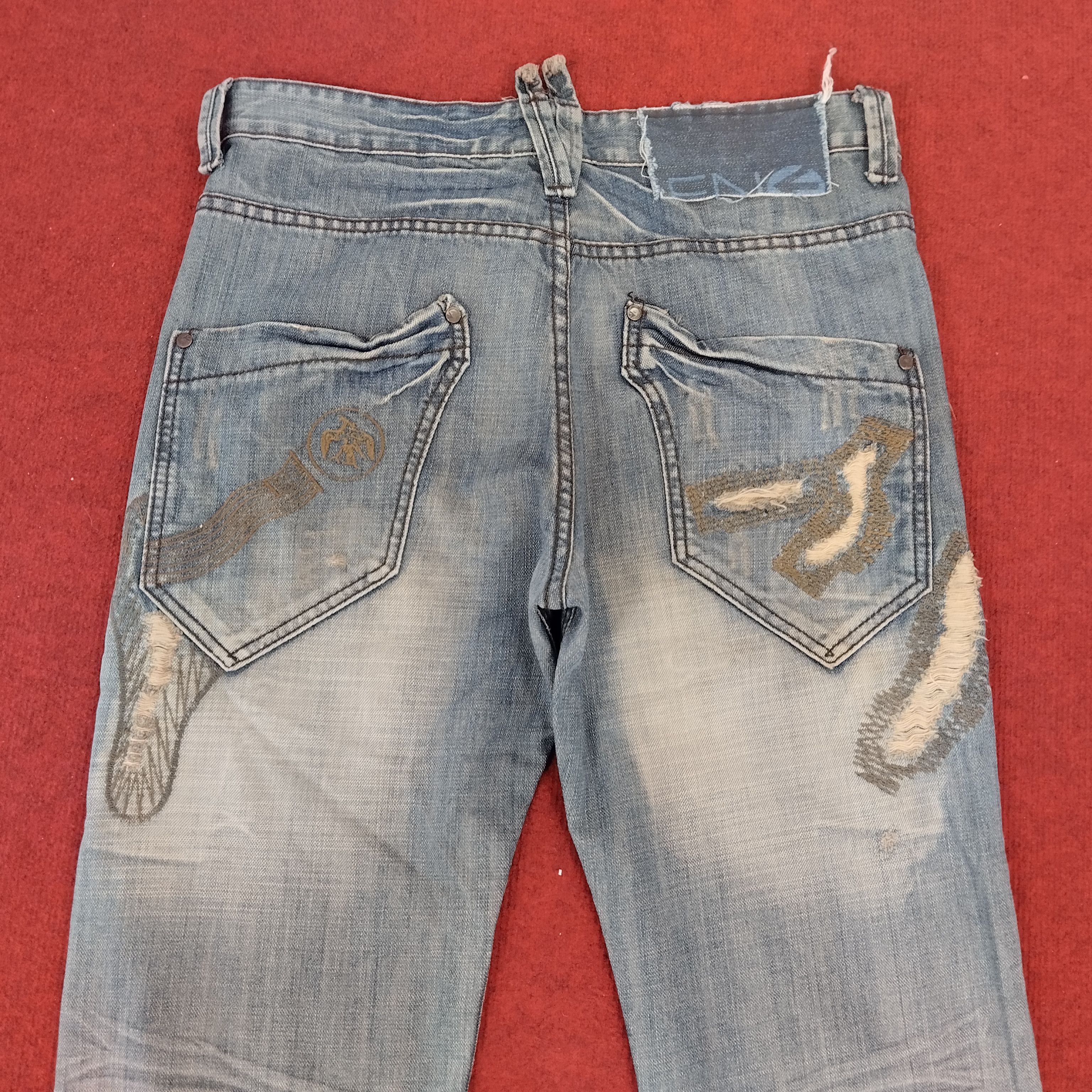 Energie × Vintage ENERGIE Distressed Japaness Fashion Style Denim Jeans Size US 35 - 6 Thumbnail