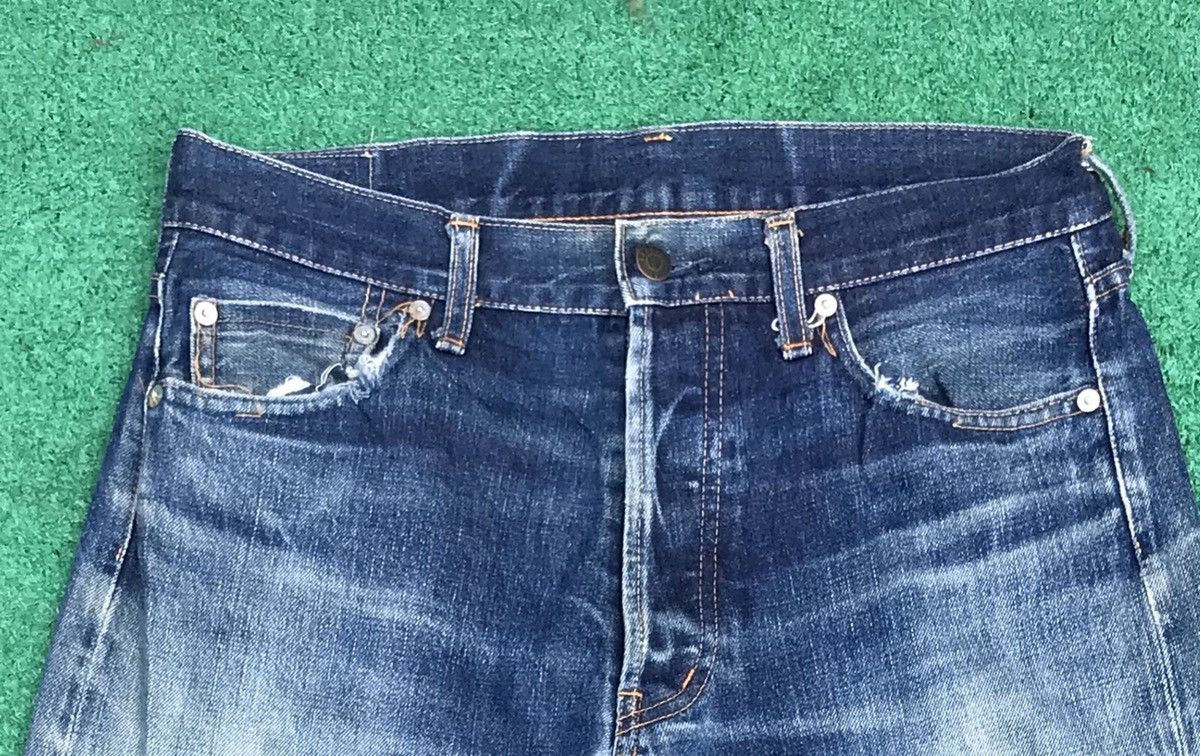 Japanese Brand Distress Raw Denim By Aba House Denim Size US 33 - 5 Thumbnail