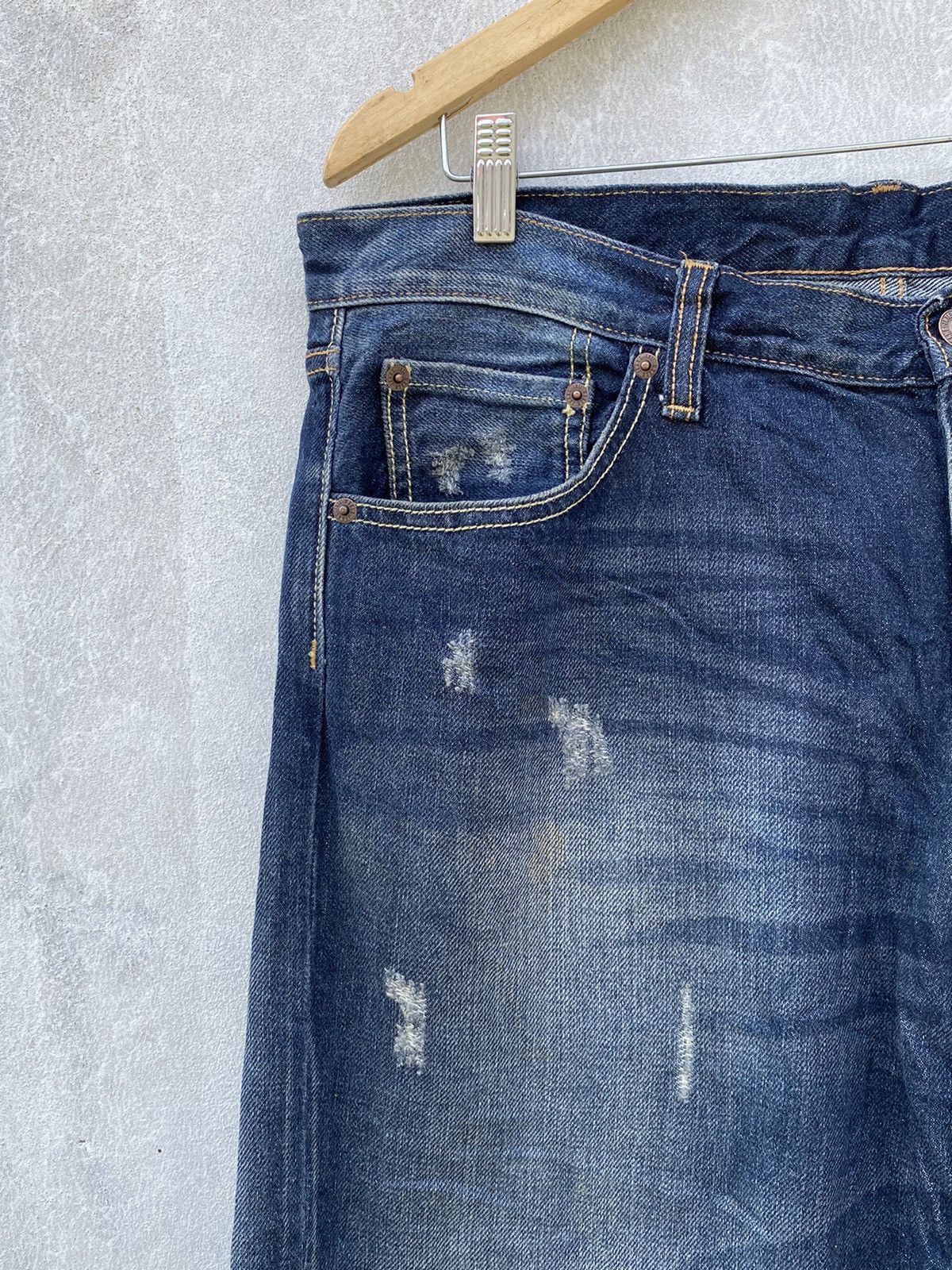 Japanese Brand Blue Denim By Gu Jeans Size US 37 - 3 Thumbnail