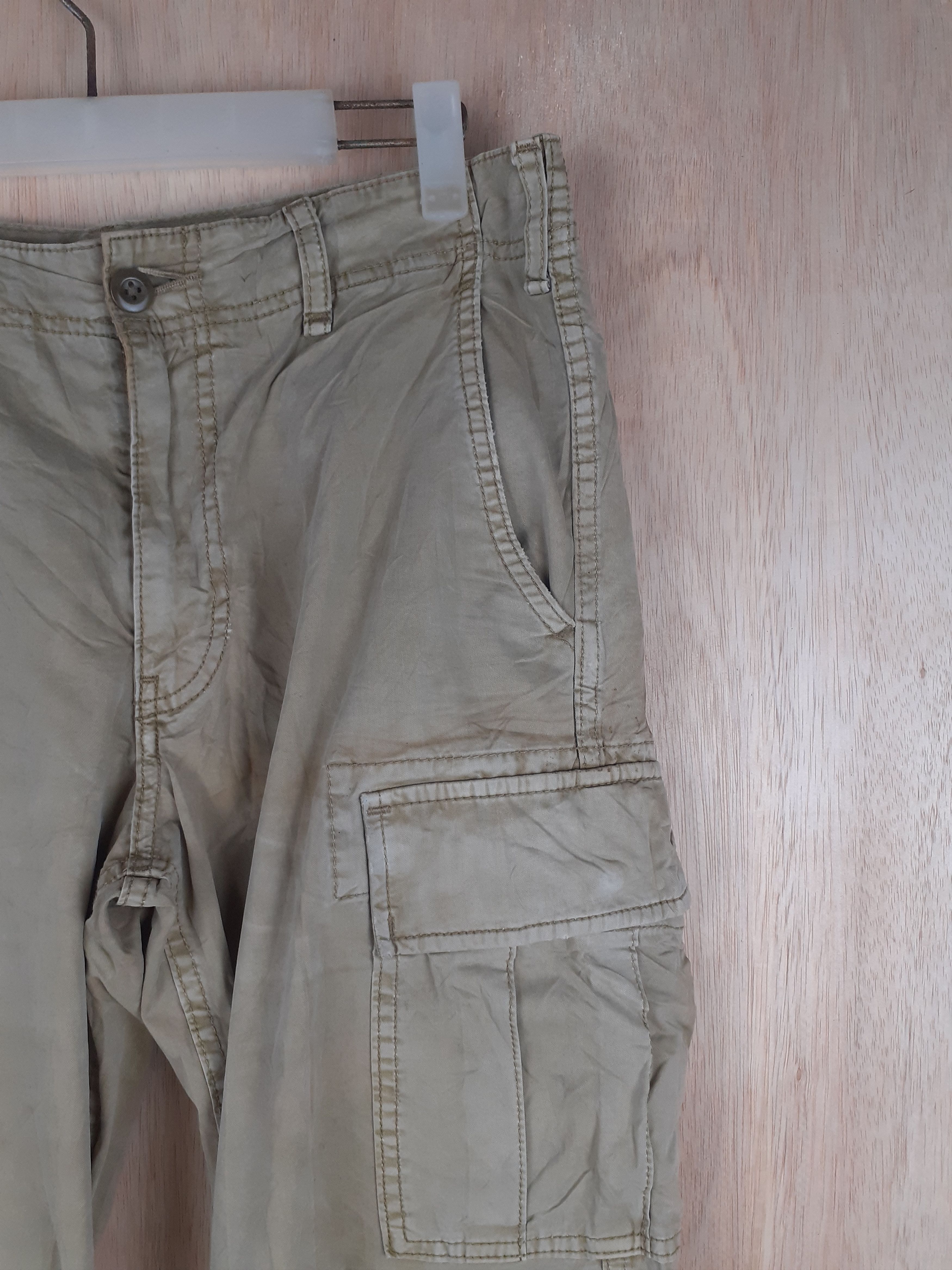 Japanese Brand Uniqlo light brown multipocket tactical cargo pant #S242 Size US 30 / EU 46 - 5 Thumbnail