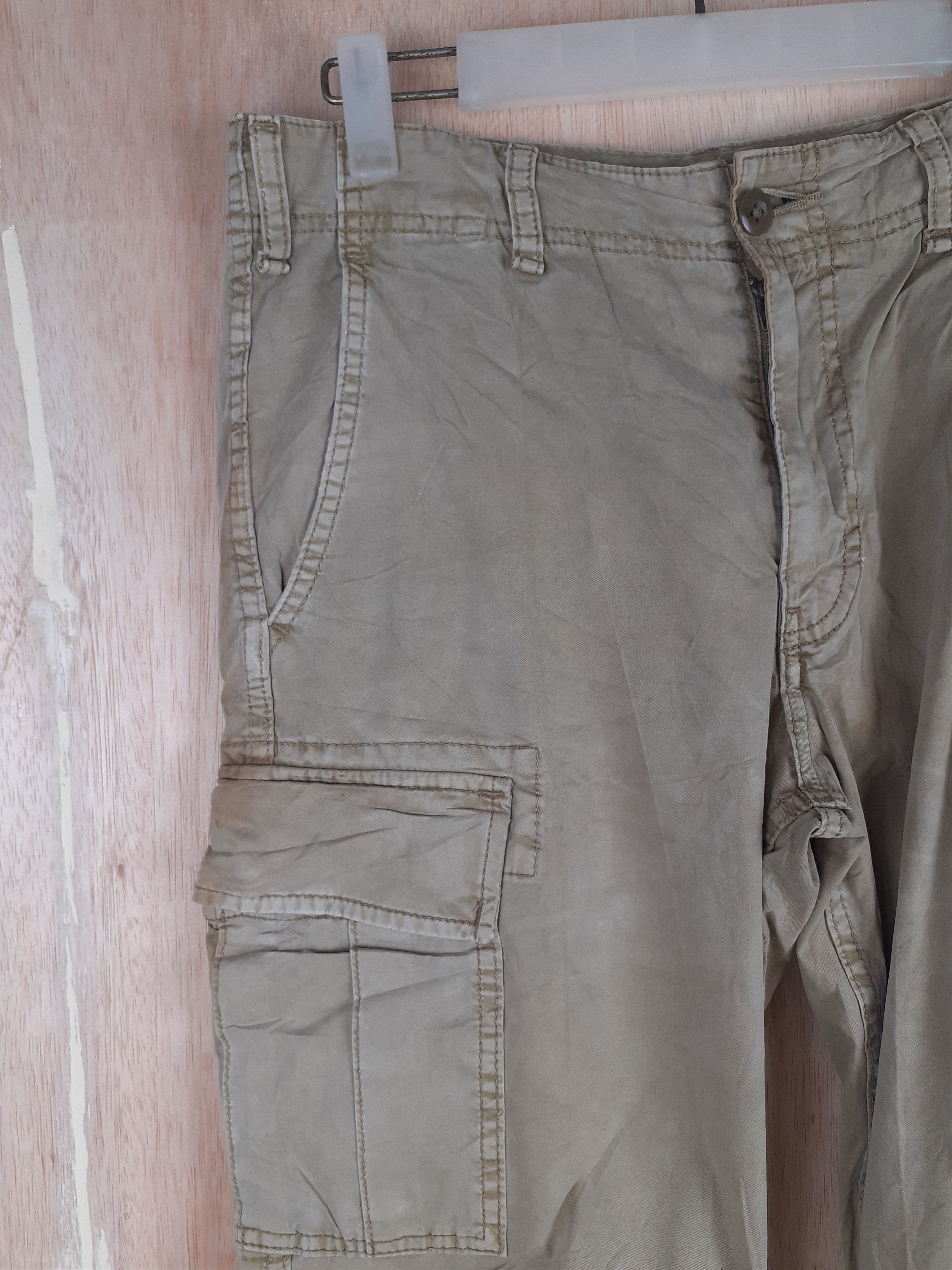 Japanese Brand Uniqlo light brown multipocket tactical cargo pant #S242 Size US 30 / EU 46 - 4 Thumbnail