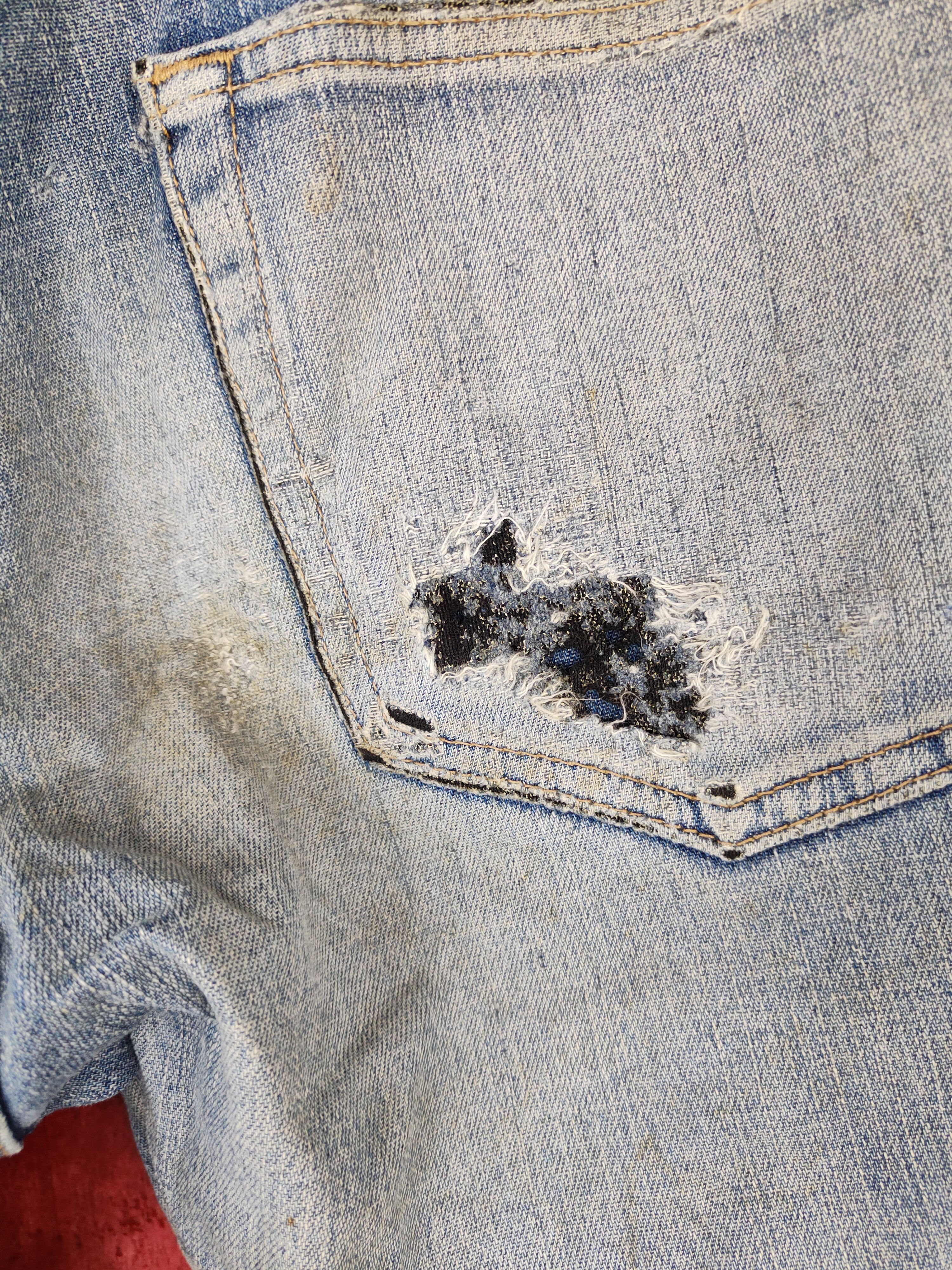 Japanese Brand Uniqlo distressed thrashed Blue Jeans denim pants #4942 Size US 32 / EU 48 - 11 Thumbnail