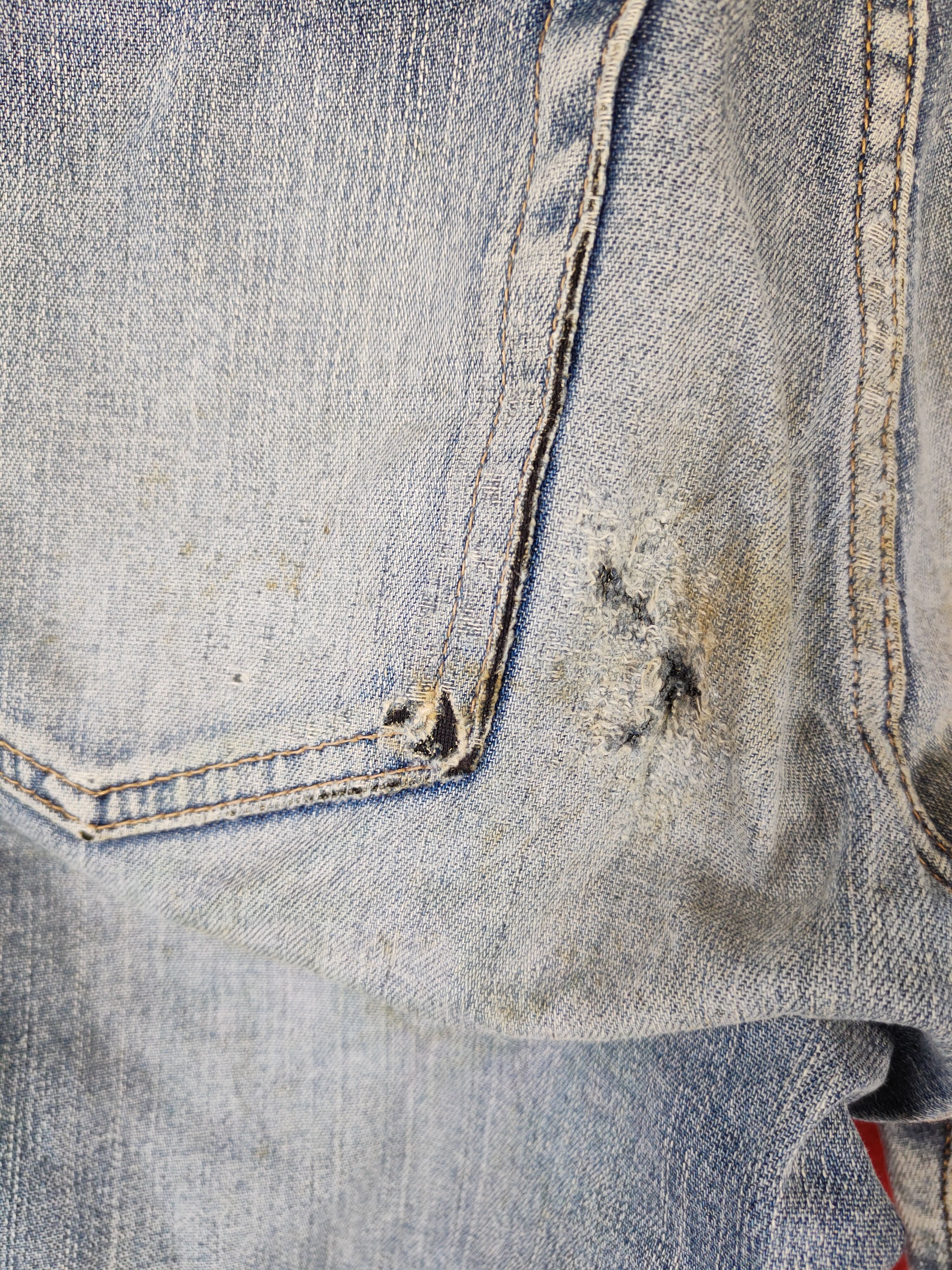 Japanese Brand Uniqlo distressed thrashed Blue Jeans denim pants #4942 Size US 32 / EU 48 - 10 Thumbnail