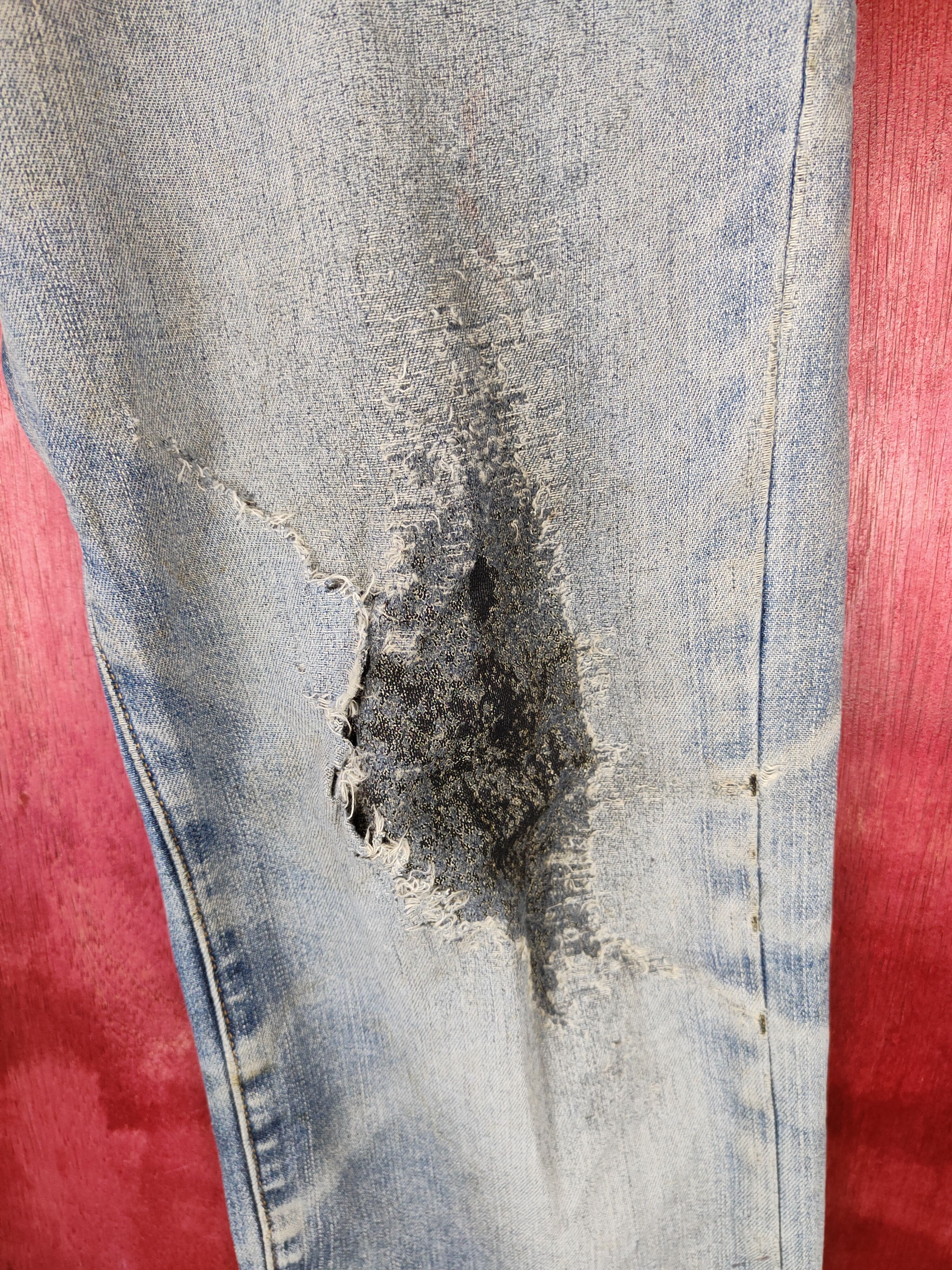 Japanese Brand Uniqlo distressed thrashed Blue Jeans denim pants #4942 Size US 32 / EU 48 - 3 Thumbnail