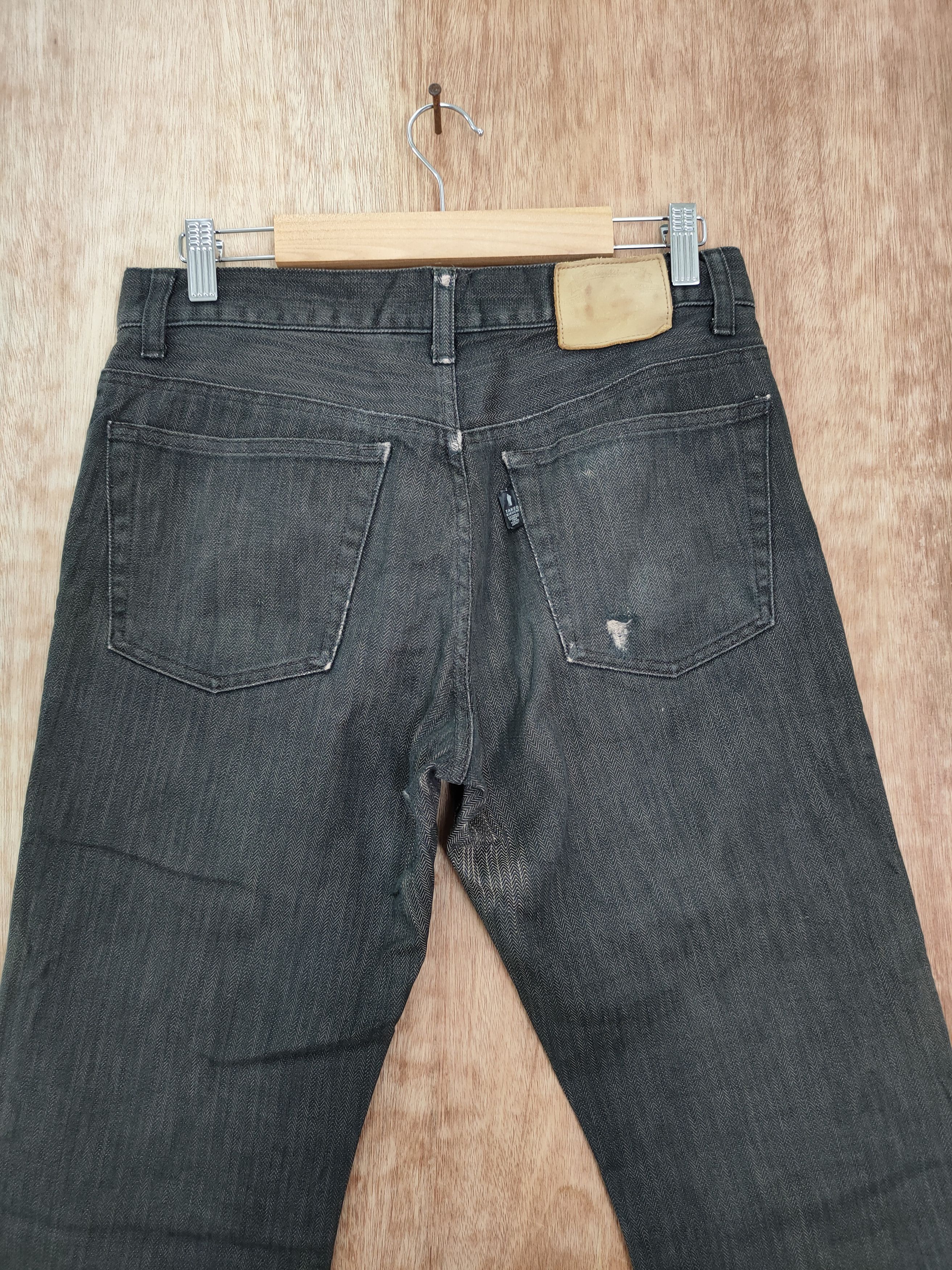 Japanese Brand DLL Takeo Kikuchi Japan black distressed denim pants #46-086 Size US 30 / EU 46 - 8 Thumbnail