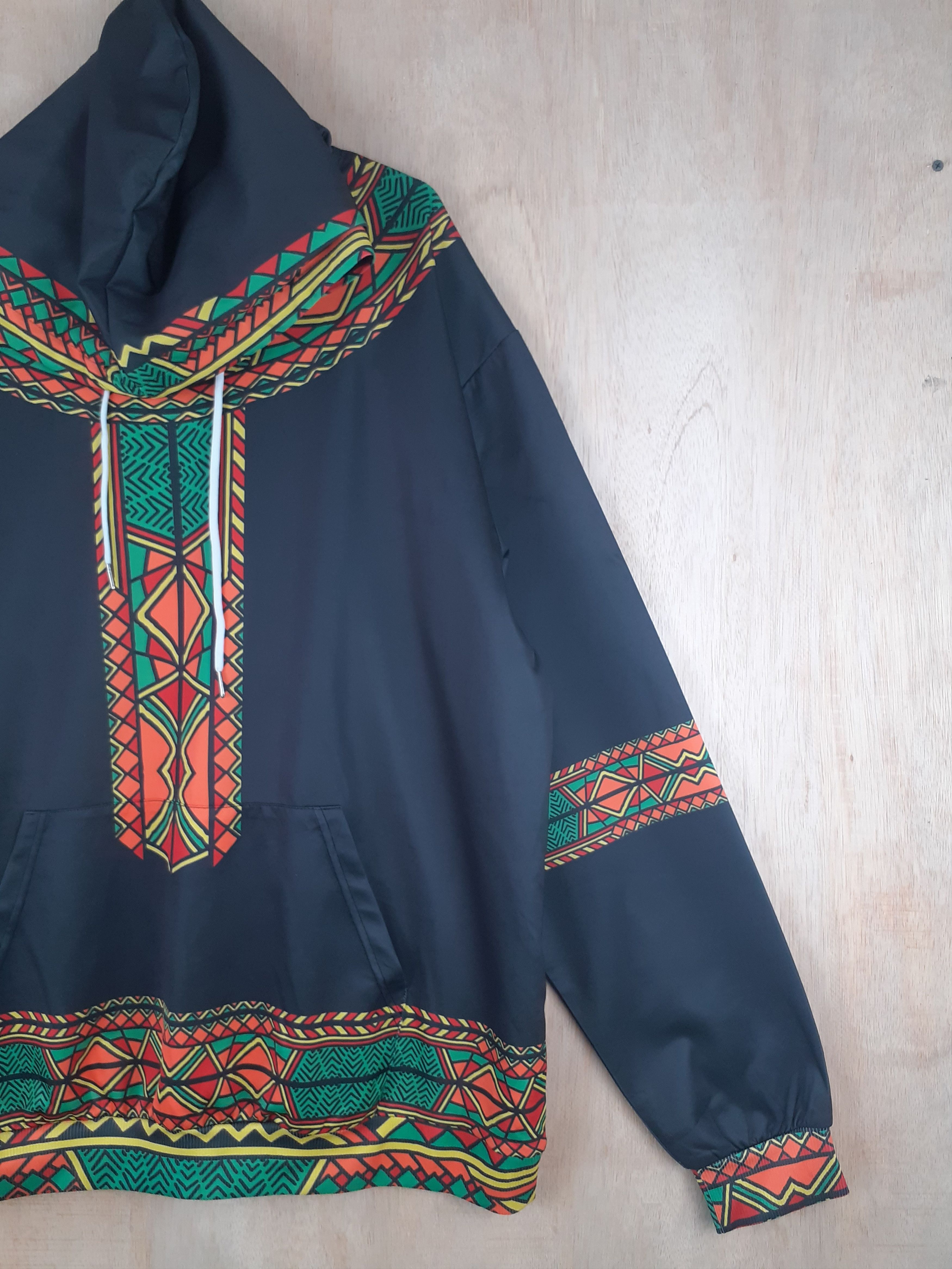 Japanese Brand Dykhmily black navajo art hoodie sweater #2903 Size US XL / EU 56 / 4 - 6 Thumbnail
