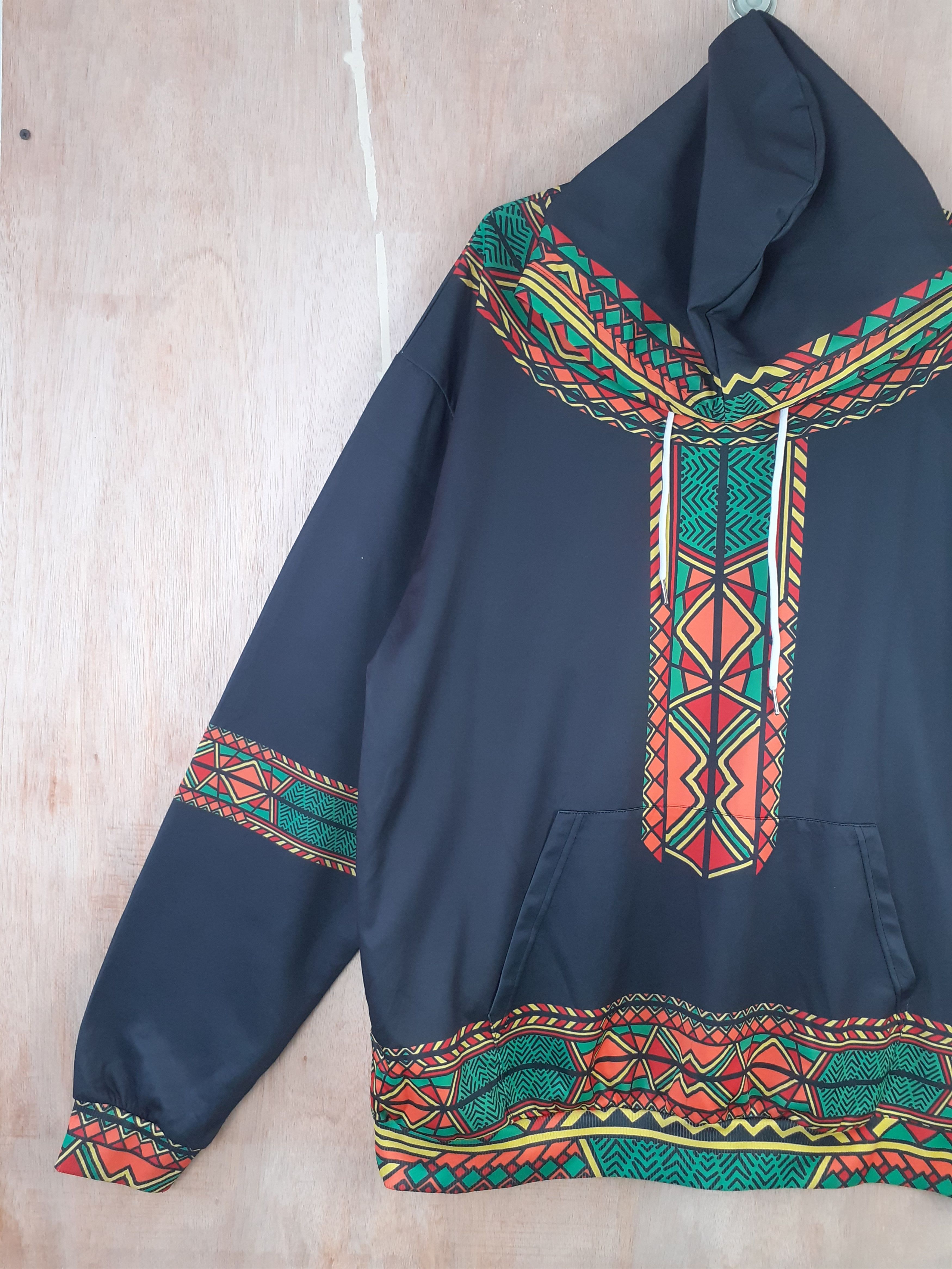 Japanese Brand Dykhmily black navajo art hoodie sweater #2903 Size US XL / EU 56 / 4 - 5 Thumbnail