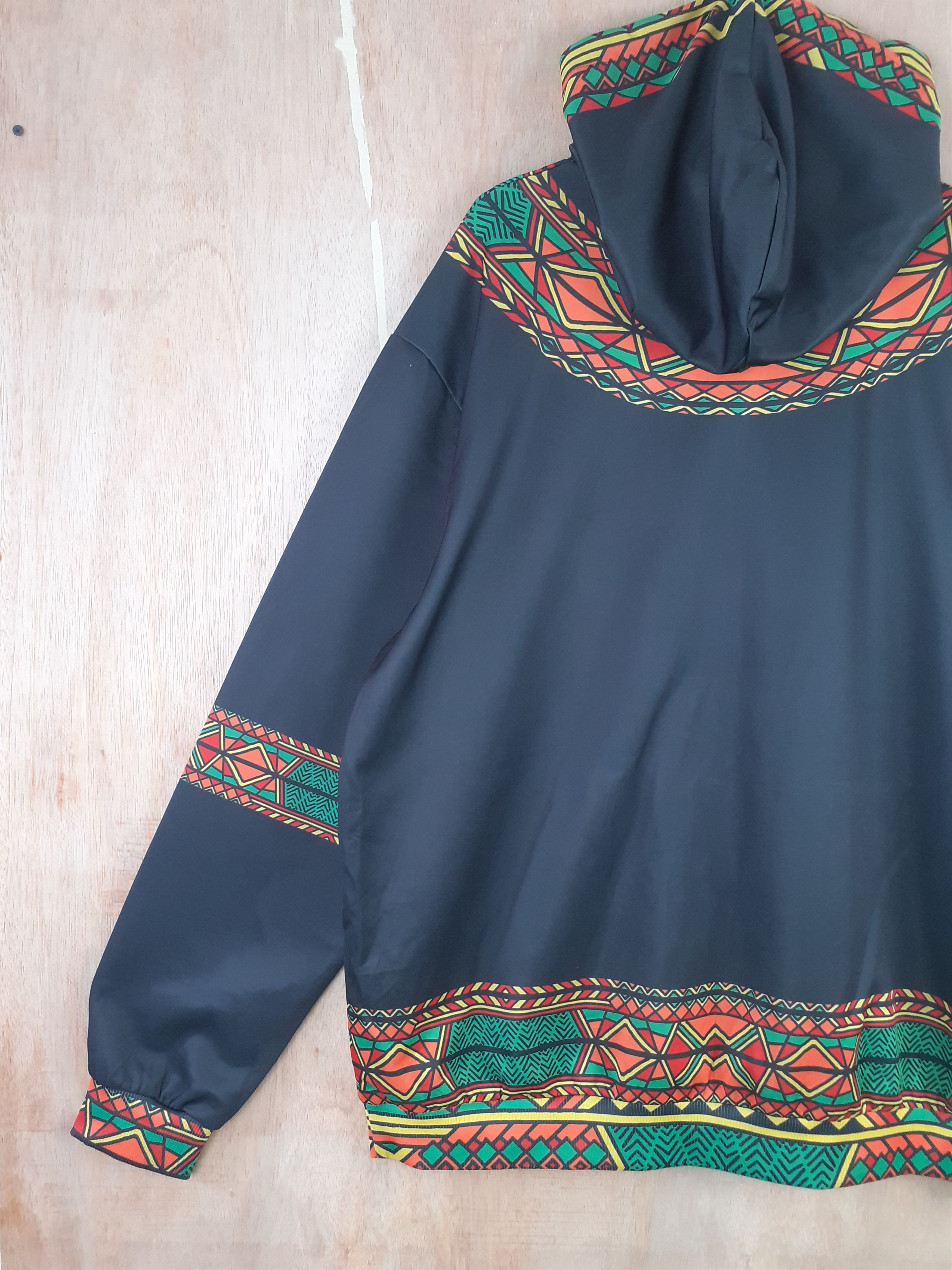 Japanese Brand Dykhmily black navajo art hoodie sweater #2903 Size US XL / EU 56 / 4 - 9 Thumbnail