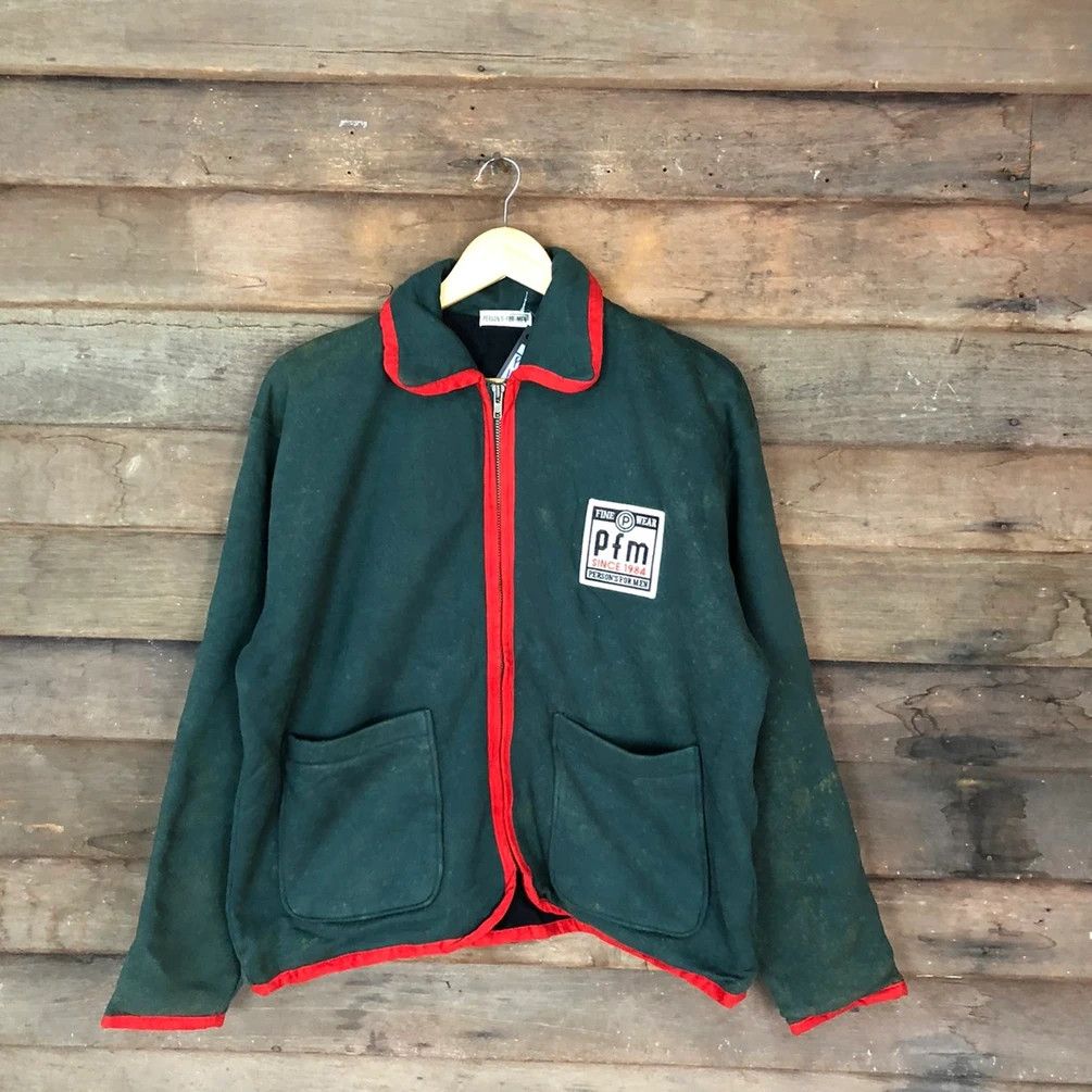 Japanese Brand Person For Men Green ripped Distressed Light Jacket #5149 Size US XL / EU 56 / 4 - 12 Thumbnail