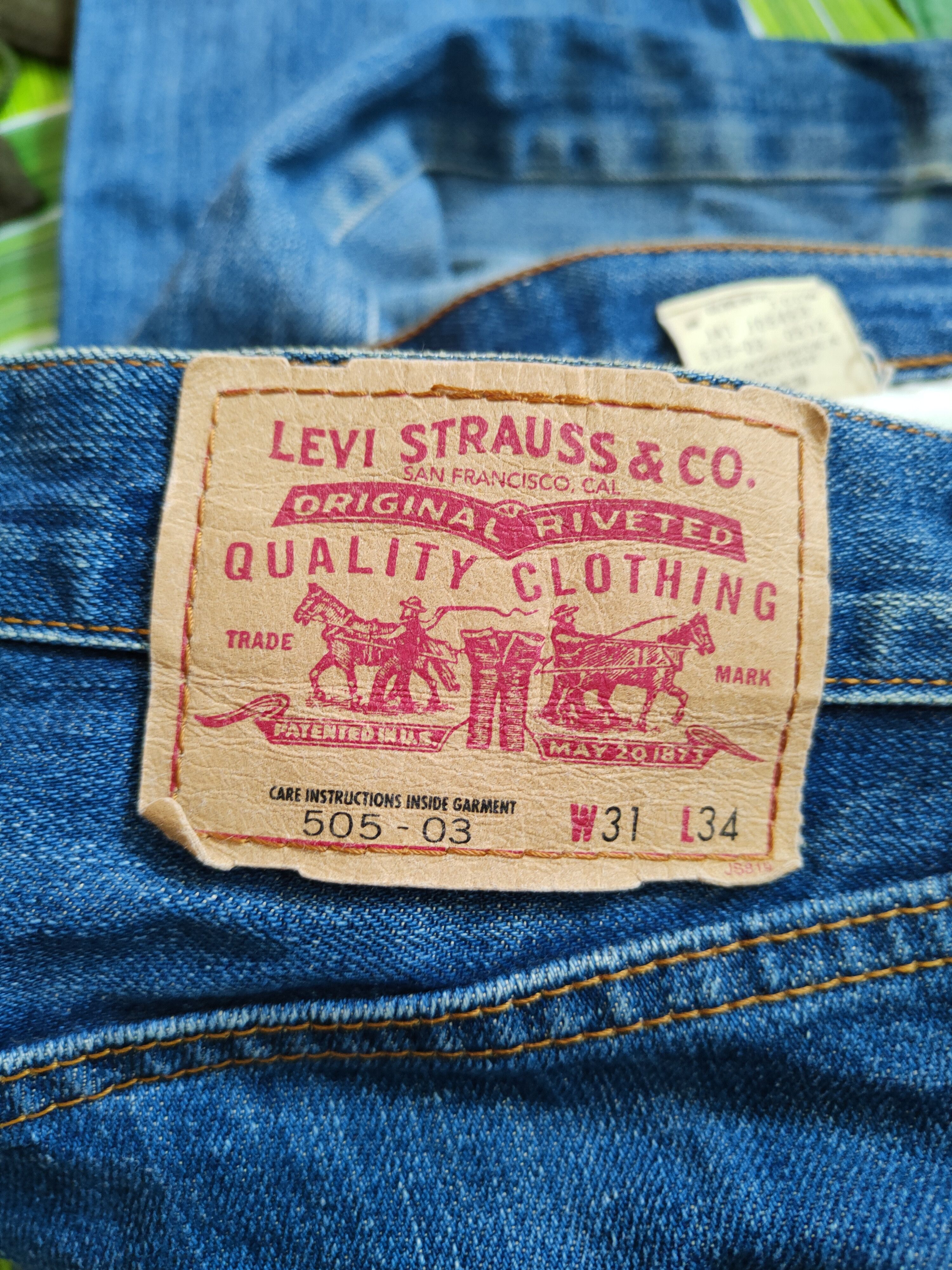 Levi's Levi's Blue Multi faded jeans Denim Pants #5159 Size US 30 / EU 46 - 14 Thumbnail