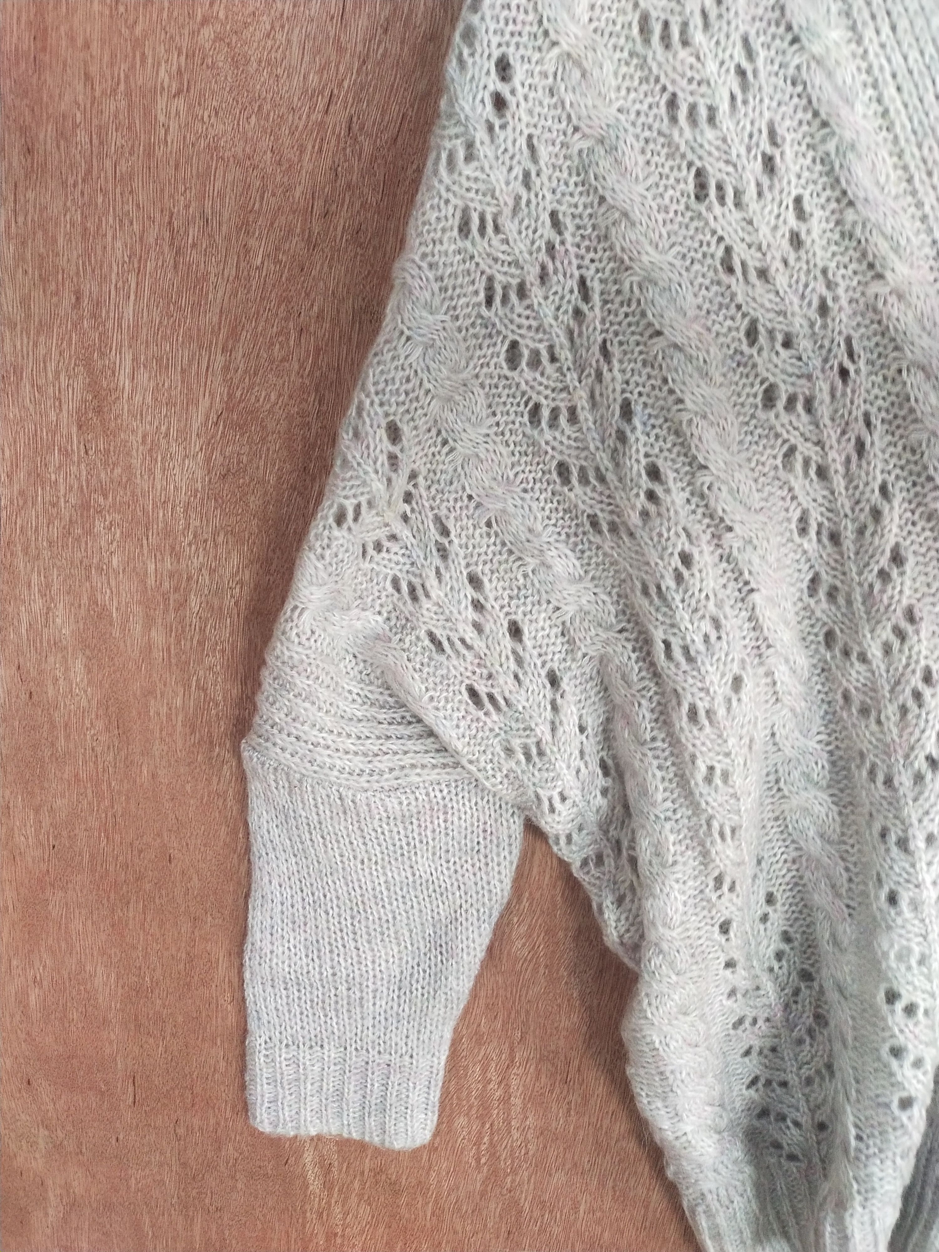 Japanese Brand Earth Music&Ecology meshnet crochet knitwear cardigan #S014 Size US M / EU 48-50 / 2 - 6 Thumbnail