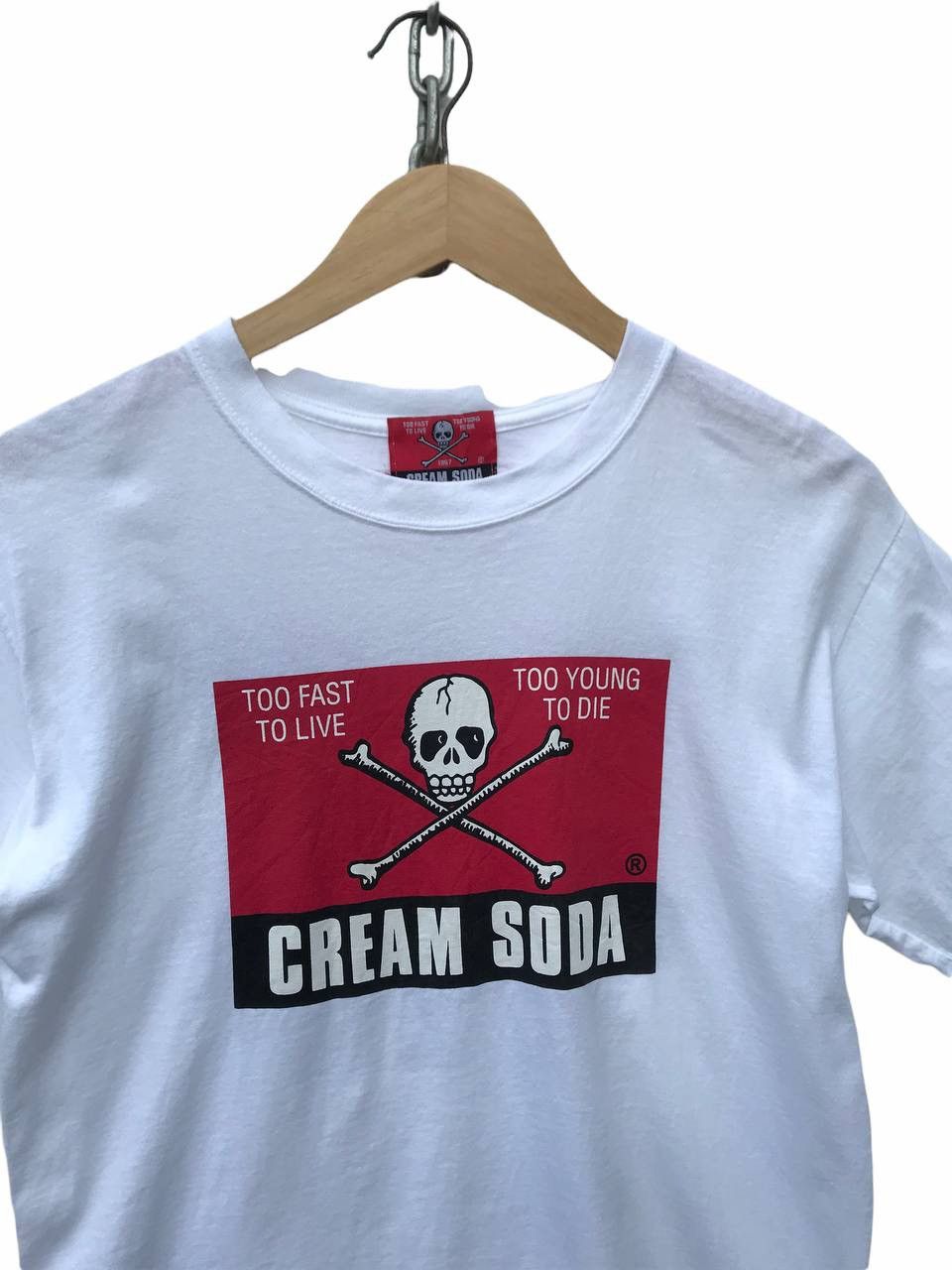 Japanese Brand Cream Soda To Fast To Young To Live To Die Skull Shirt Size US S / EU 44-46 / 1 - 3 Thumbnail
